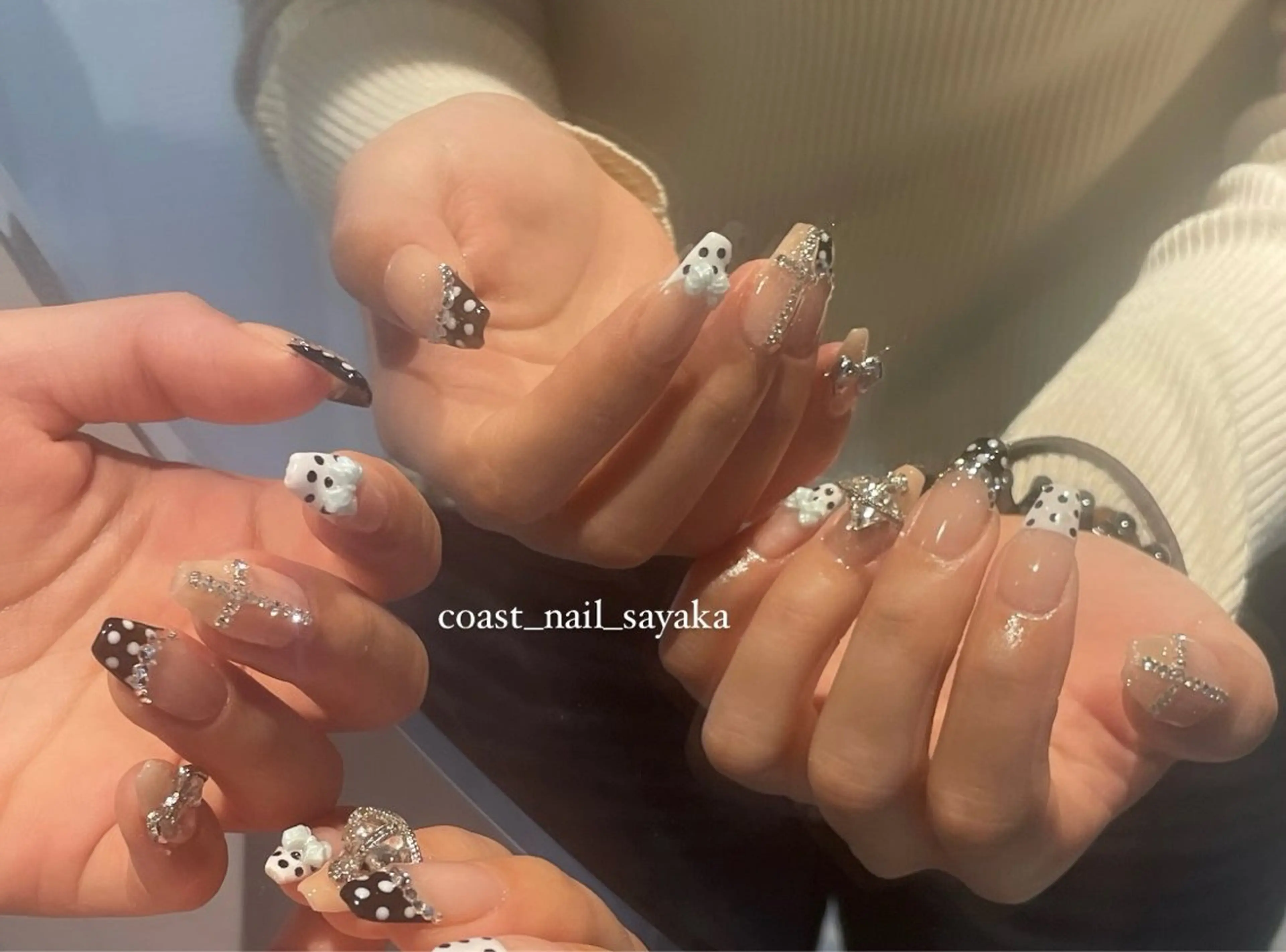 ネイル 持ち込み ハンドネイル HOSHI ⭐️辻堂 /藤沢ガーリーネイルのネイルデザイン