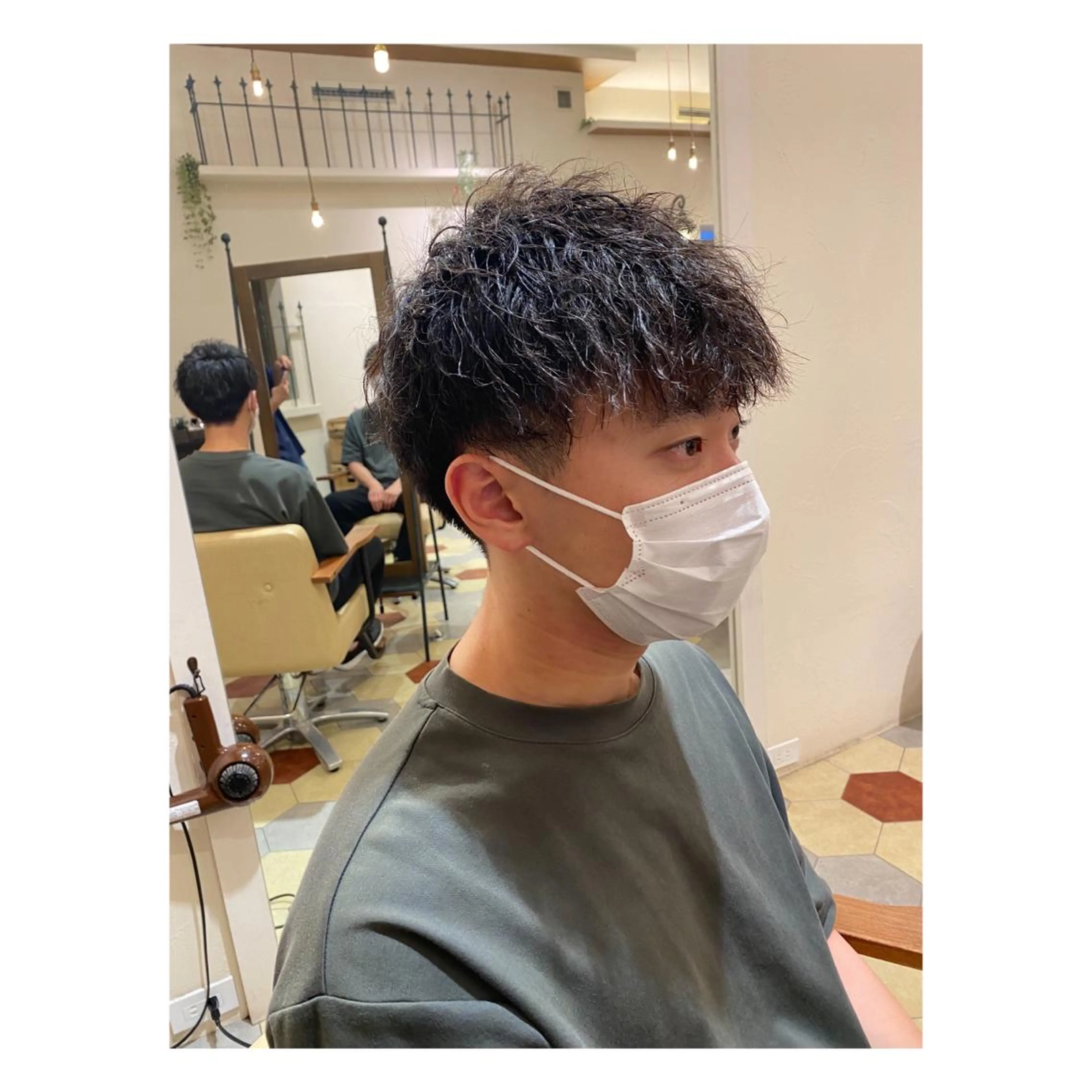 ショート メンズ カット パーマ 菊池大一 溝の口パーマのヘアスタイル