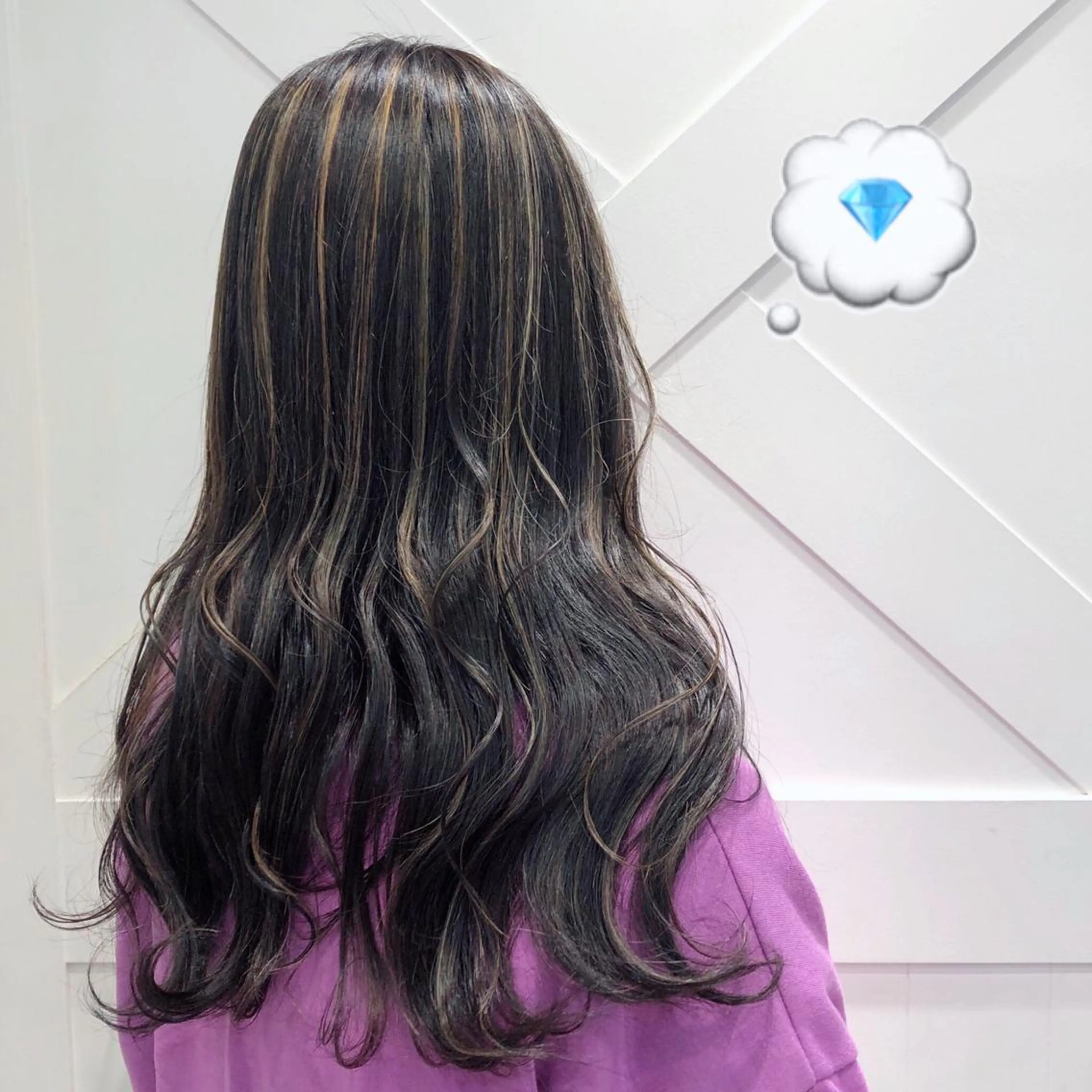 ロング カラー グレージュ ハイライトカラー ハイライト 🌺ウルフカット職人 新垣渚🐺のヘアスタイル