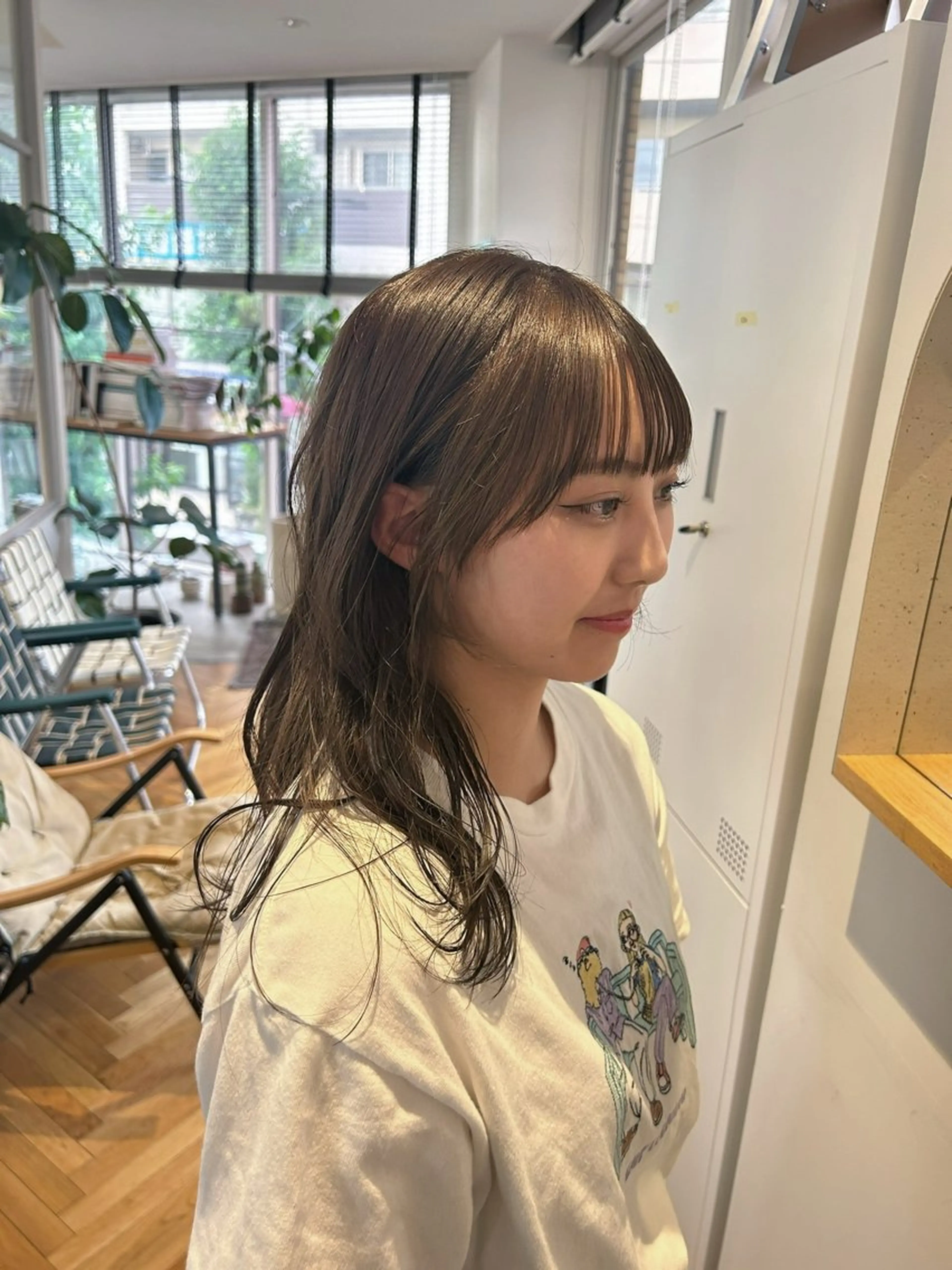 ミディアム カラー ベージュカラー オリーブベージュ yuzu / tsunaguのヘアスタイル