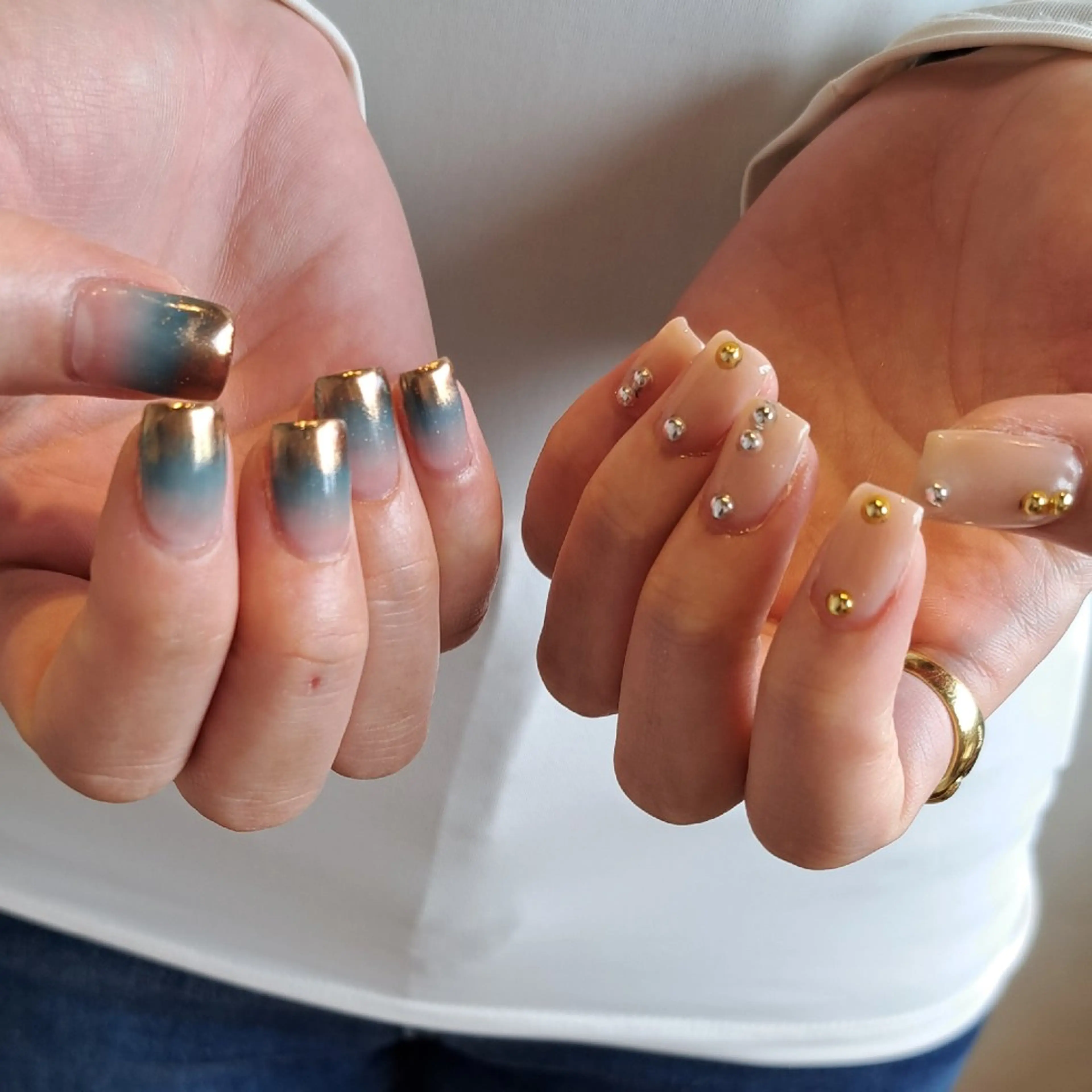 ネイル アートネイル ジェルネイル グラデーション ミラーネイル 持ち込み Nail mood /アートし放題のネイルデザイン