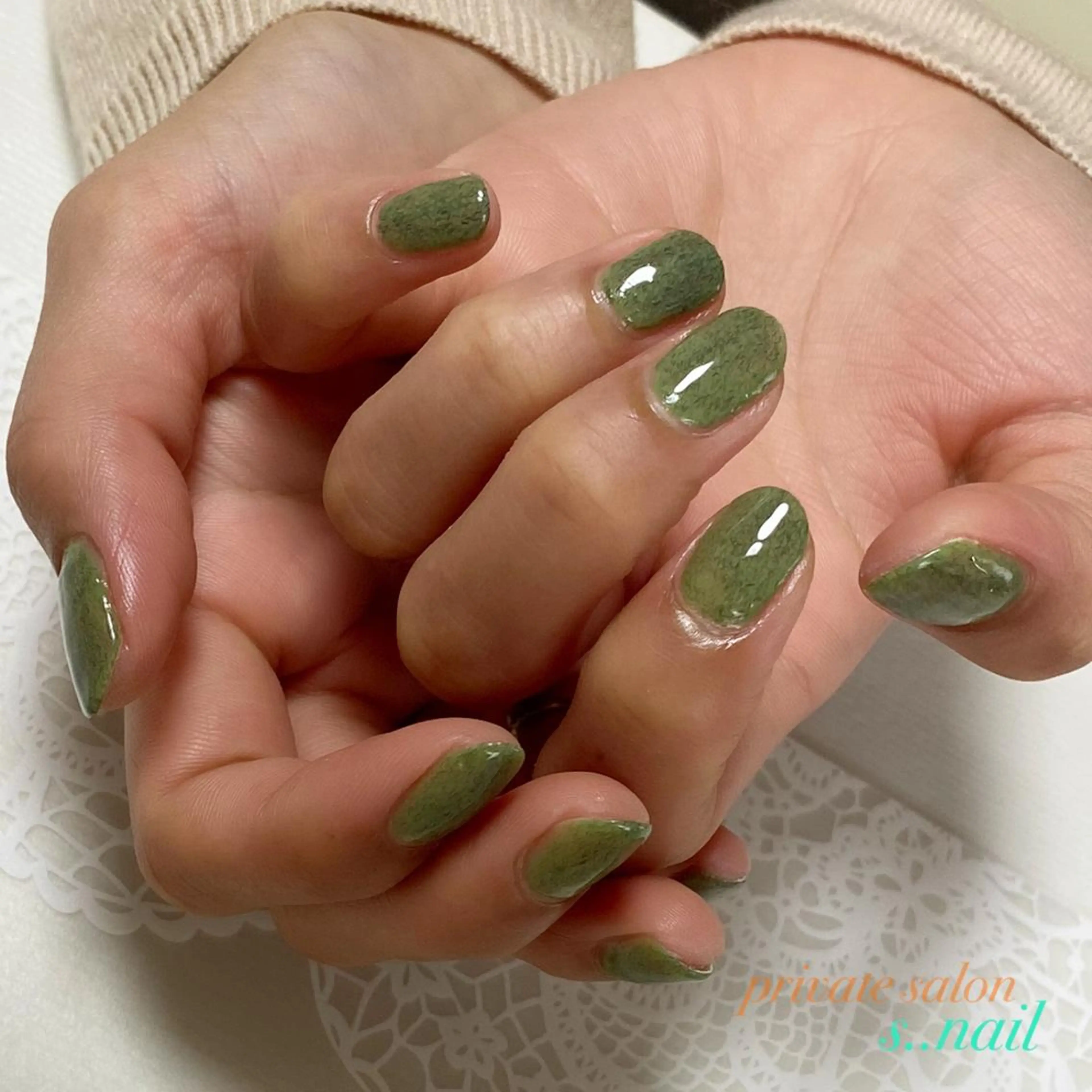 ネイル ジェルネイル グリーン マットネイル s..nail / MORITAのネイルデザイン