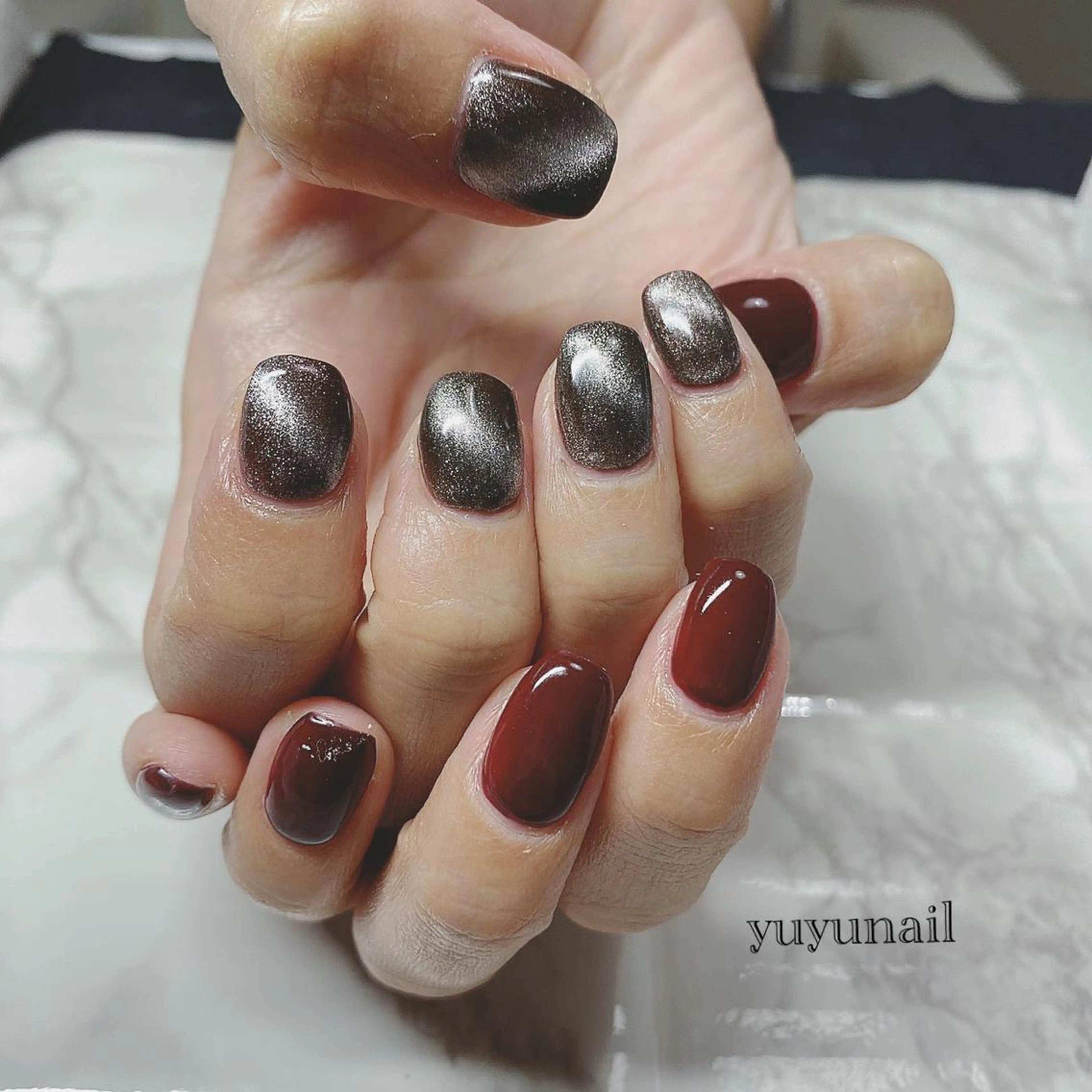 ネイル マグネットネイル シンプルネイル yuyu nailのネイルデザイン