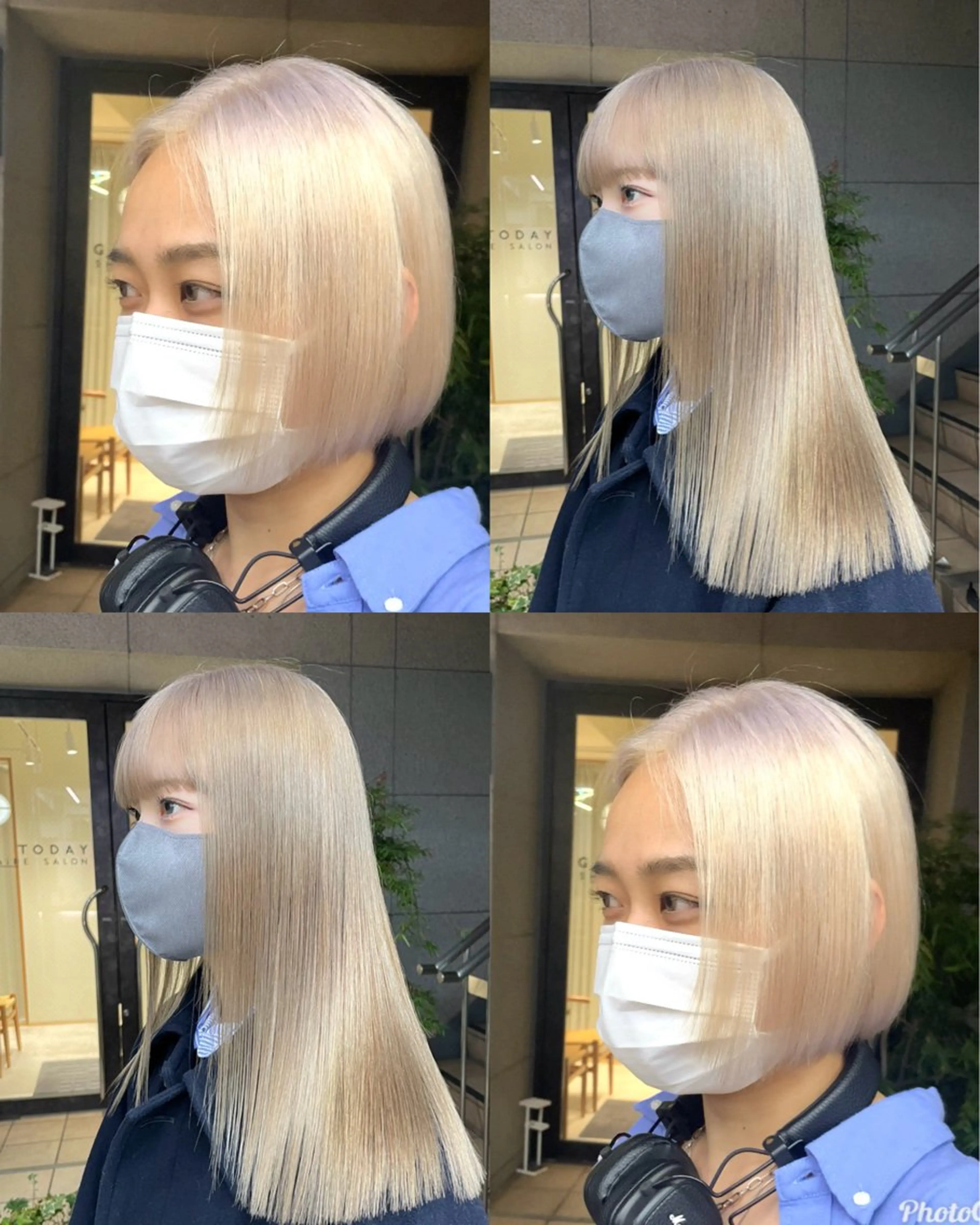 ショート カラー ヘアカラー ☘️ブリーチ/ハイト ーン/レイヤー/のヘアスタイル