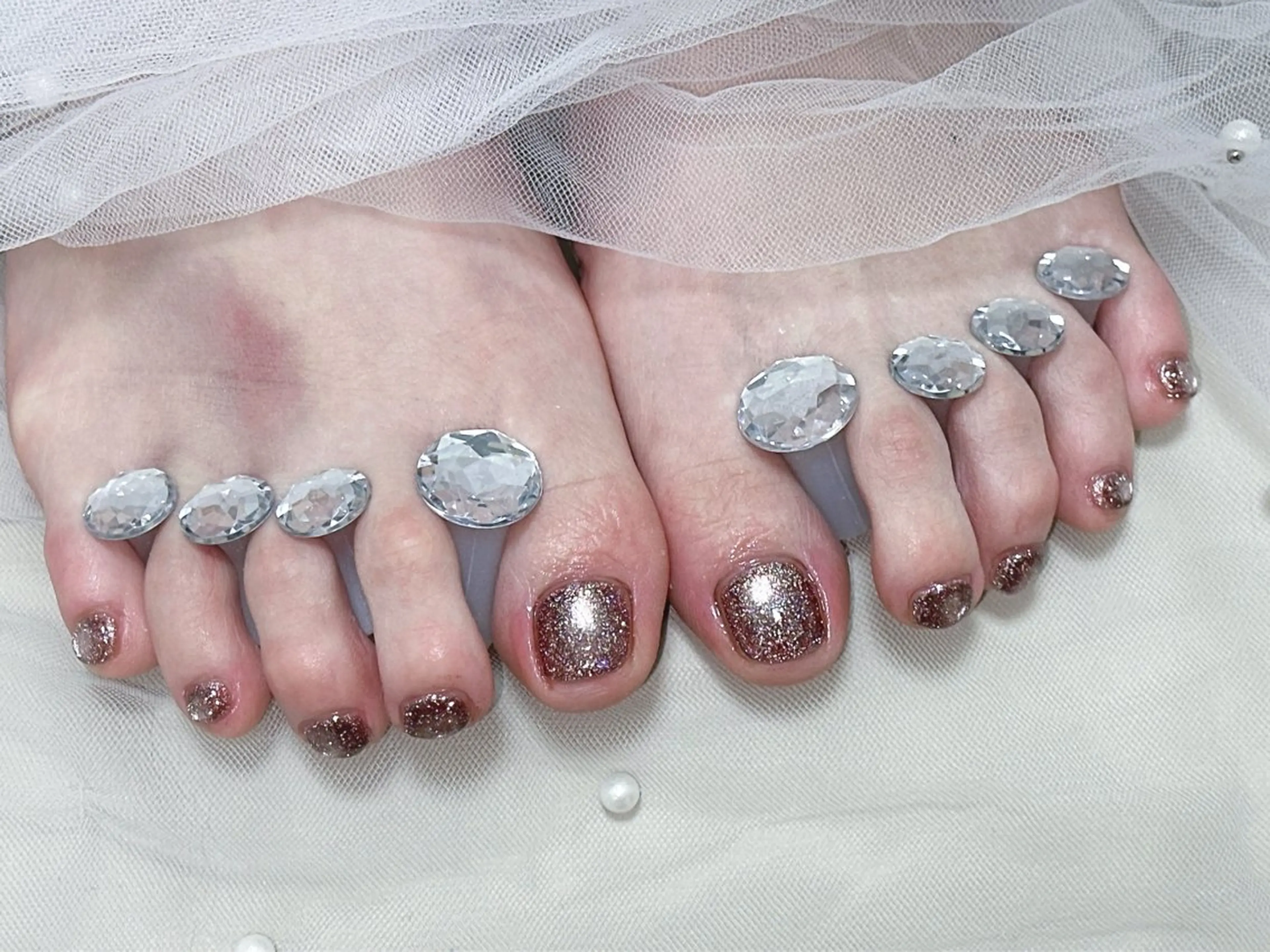 ネイル フットネイル 【Eclat ｴｸﾗ】nail＆beauty所属・Eclat〔ｴｸﾗ〕 MOEKA𝜗𝜚*のネイルデザイン