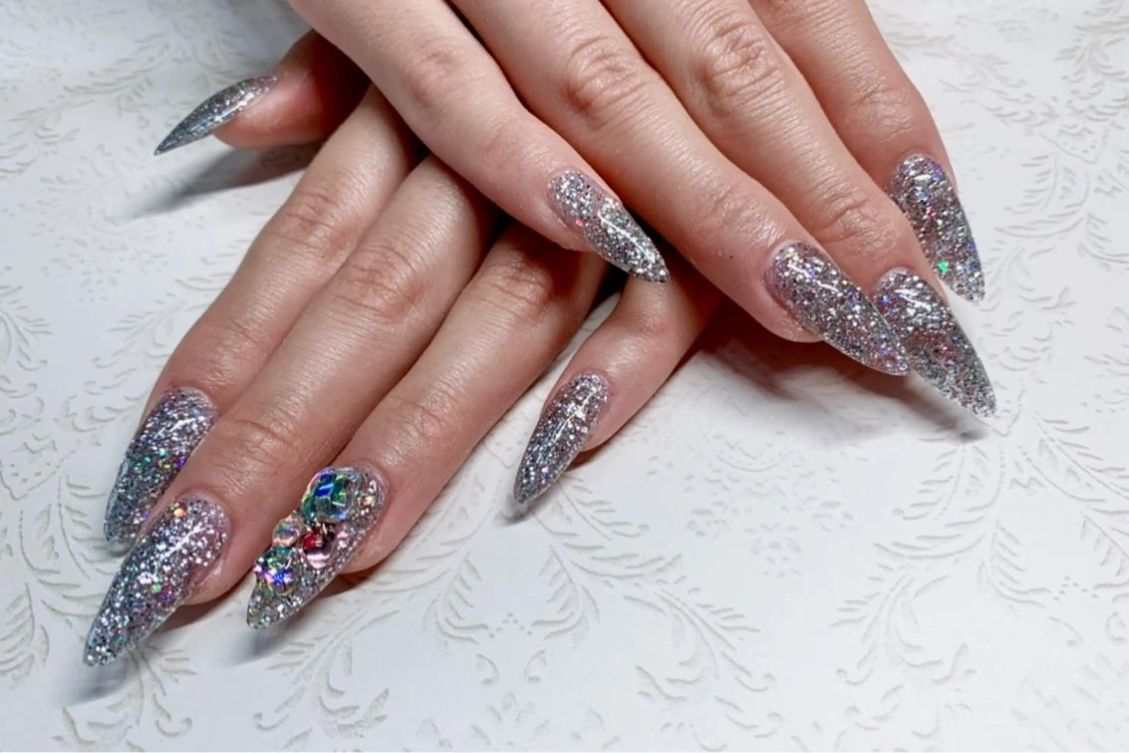 ネイル ラメ(グリッター) ワンカラーネイル スカルプネイル ハンドネイル x.1.0.nail ♡Cのネイルデザイン