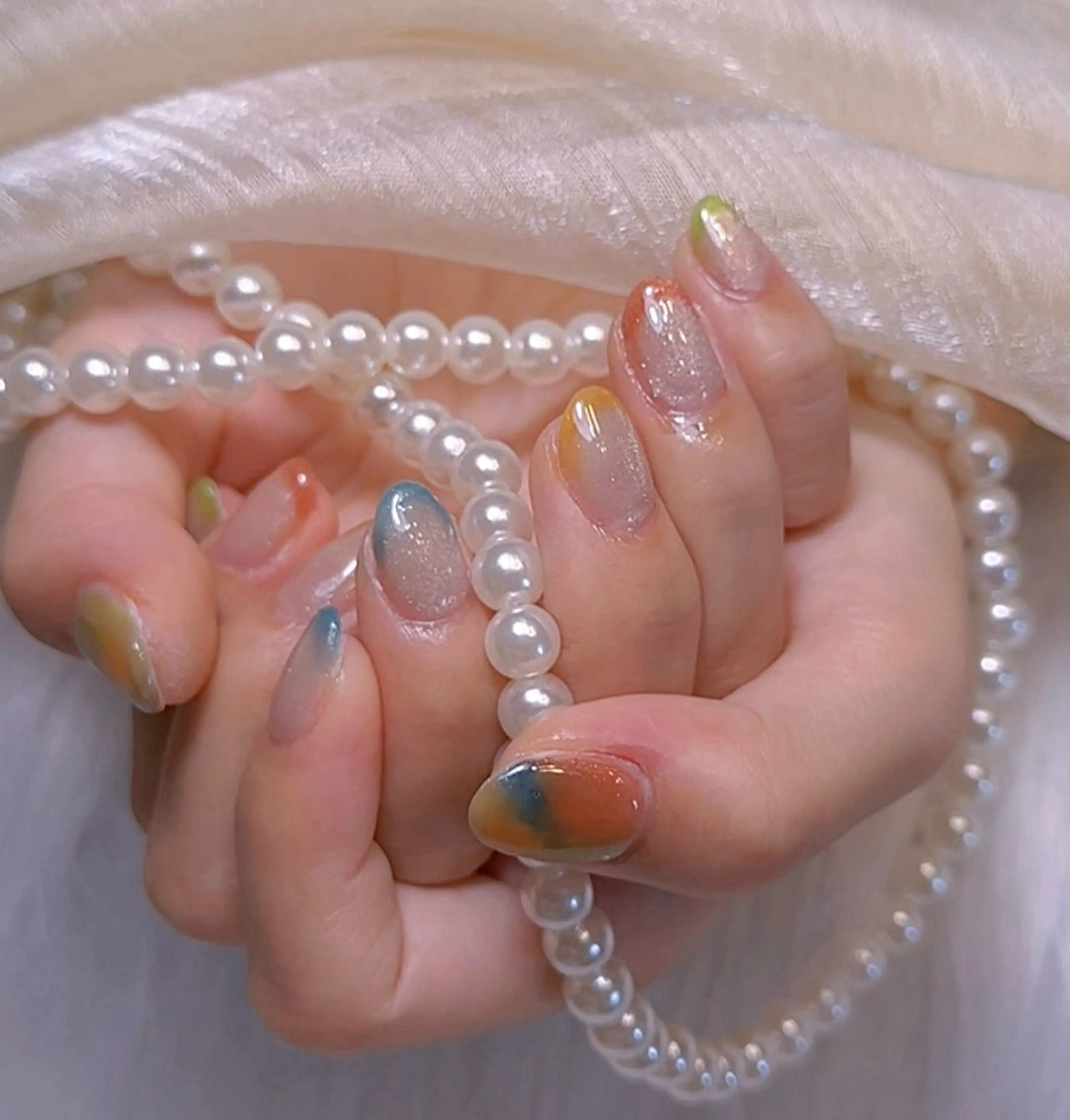 ネイル ジェルネイル ハート マグネットネイル ミラーネイル パラジェル Reona nail所属・Reona Nailのネイルデザイン