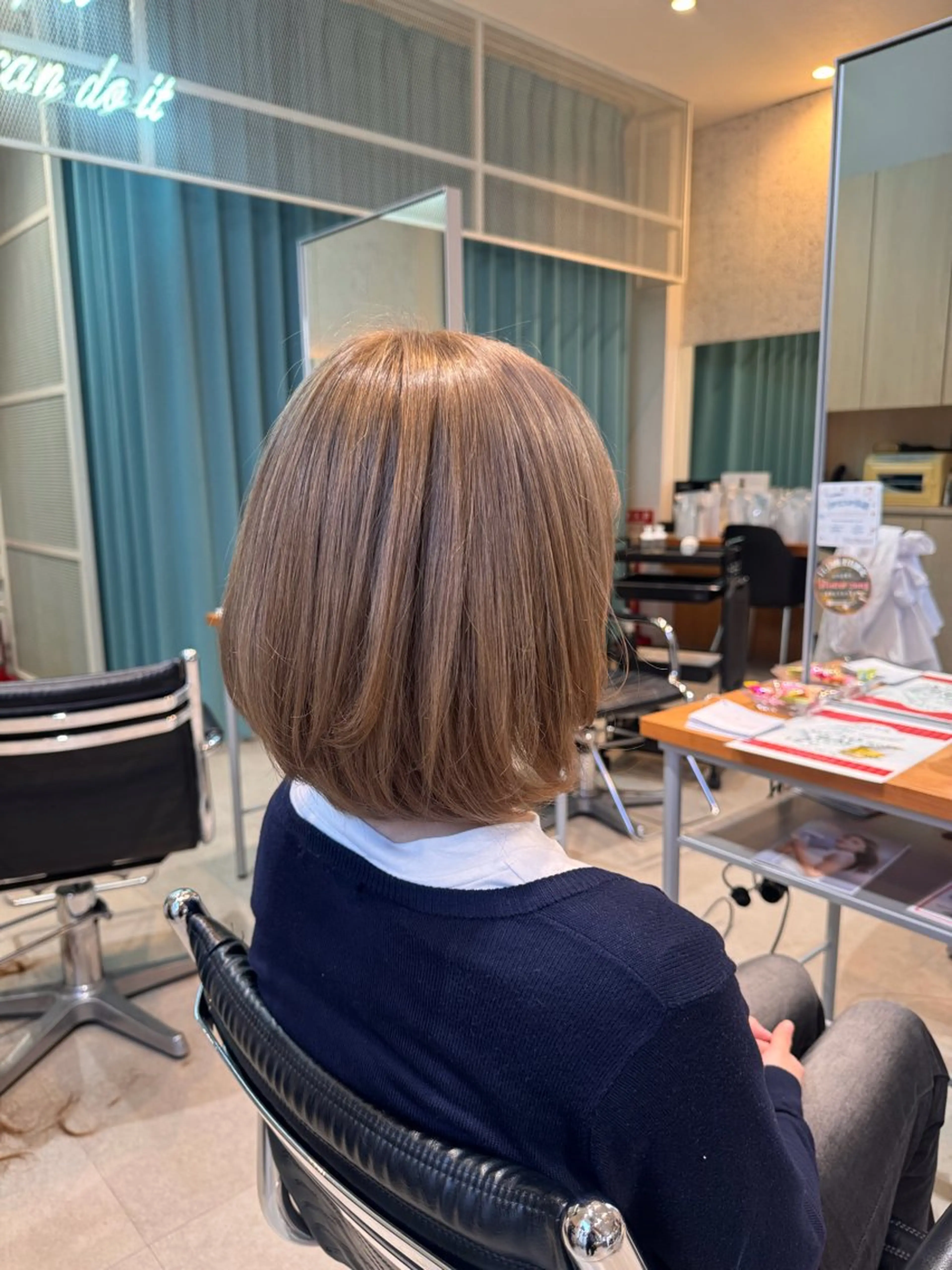 ミディアム ヘアカラー 黒木日那/髪質改善/ 京橋/縮毛矯正のヘアスタイル