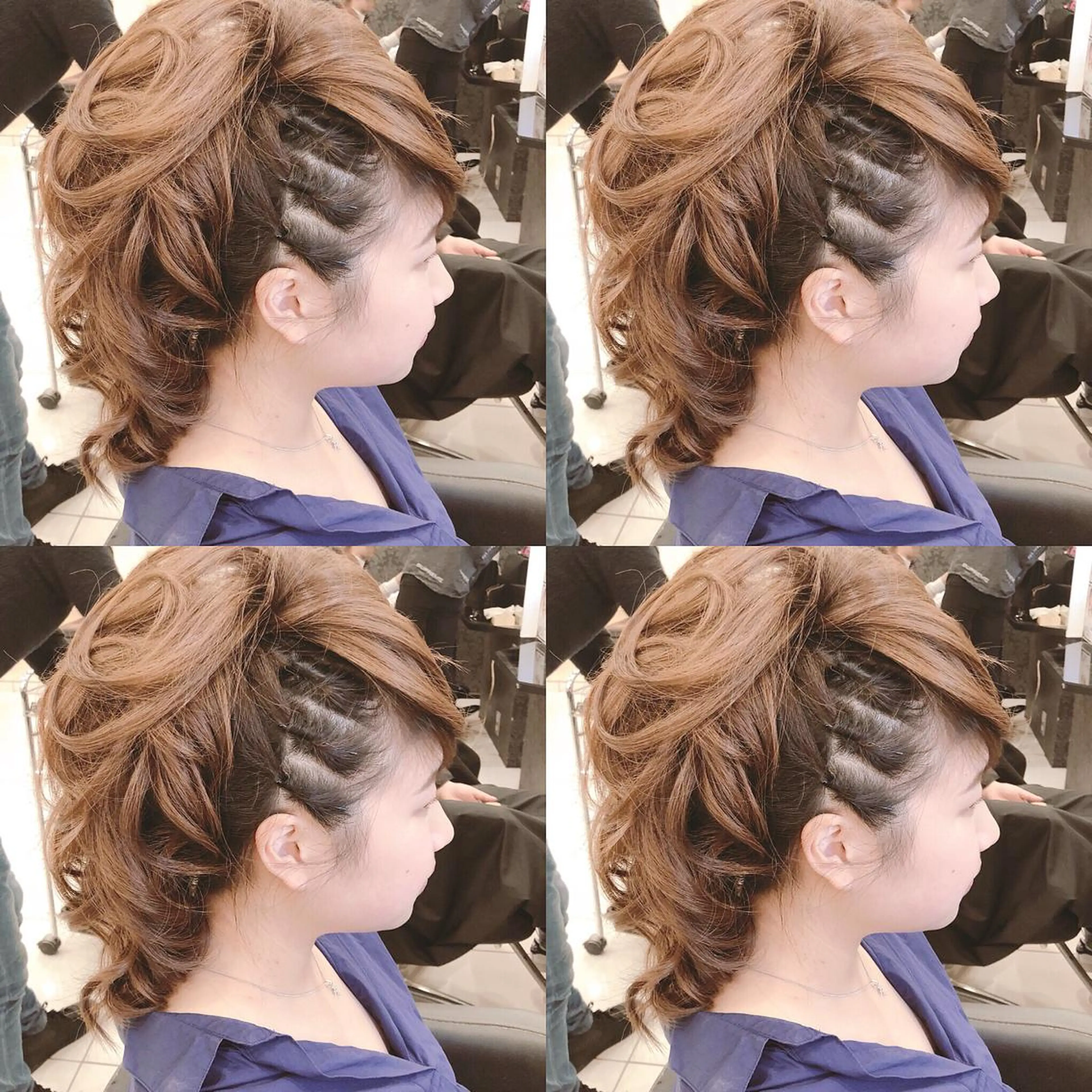 セミロング ヘアアレンジ ポニーテール ヘアセット 🌷MAYU 🌷のヘアスタイル