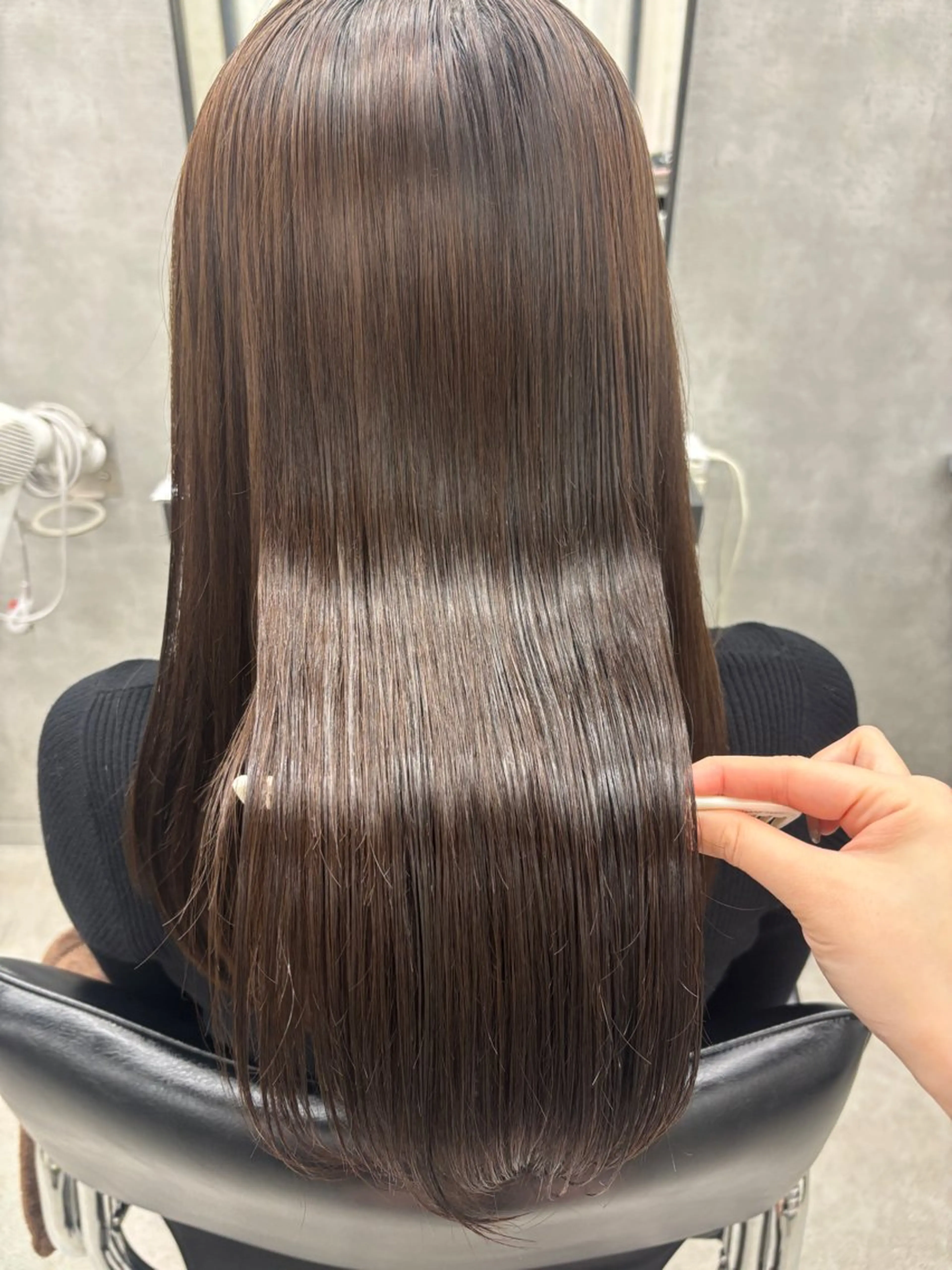 セミロング 髪質改善 縮毛矯正 縮毛矯正 宮尾 星夢のヘアスタイル