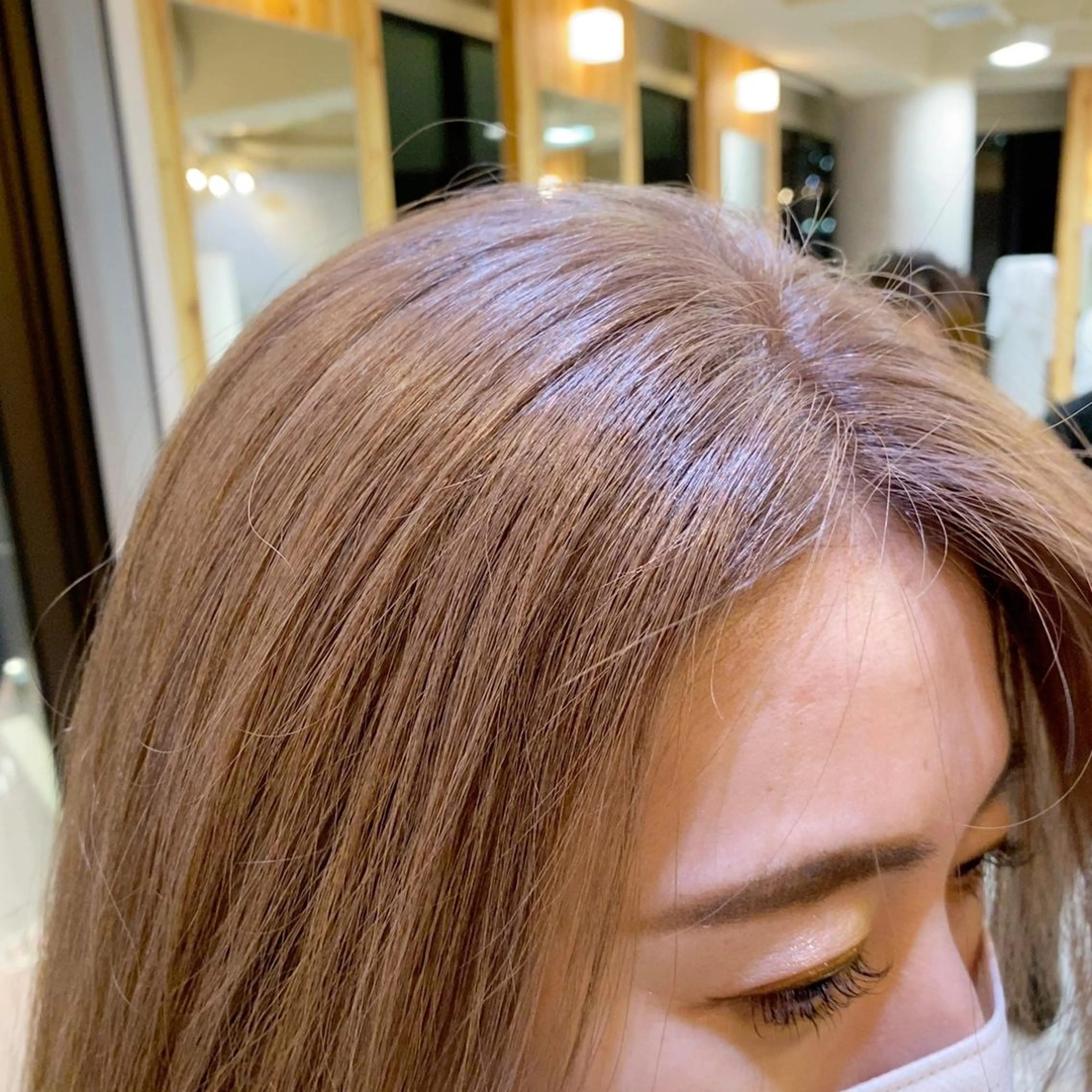 カラー ベージュカラー ミルクティーベージュ 本町/新町/心斎橋 透明感カラーSANCのヘアスタイル