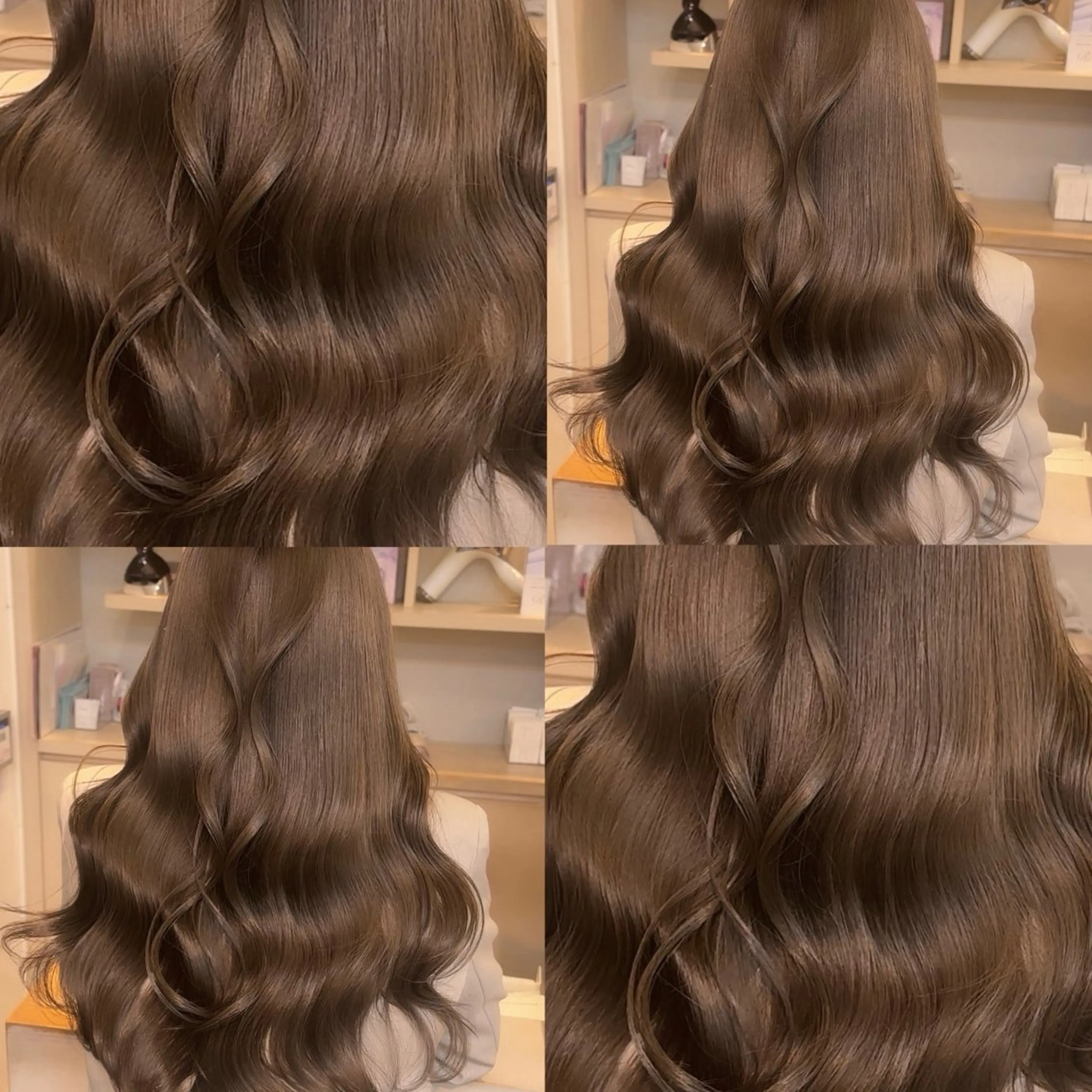 ロング ブリーチなしヘーゼル 🤎透明感カラー 唯のヘアスタイル