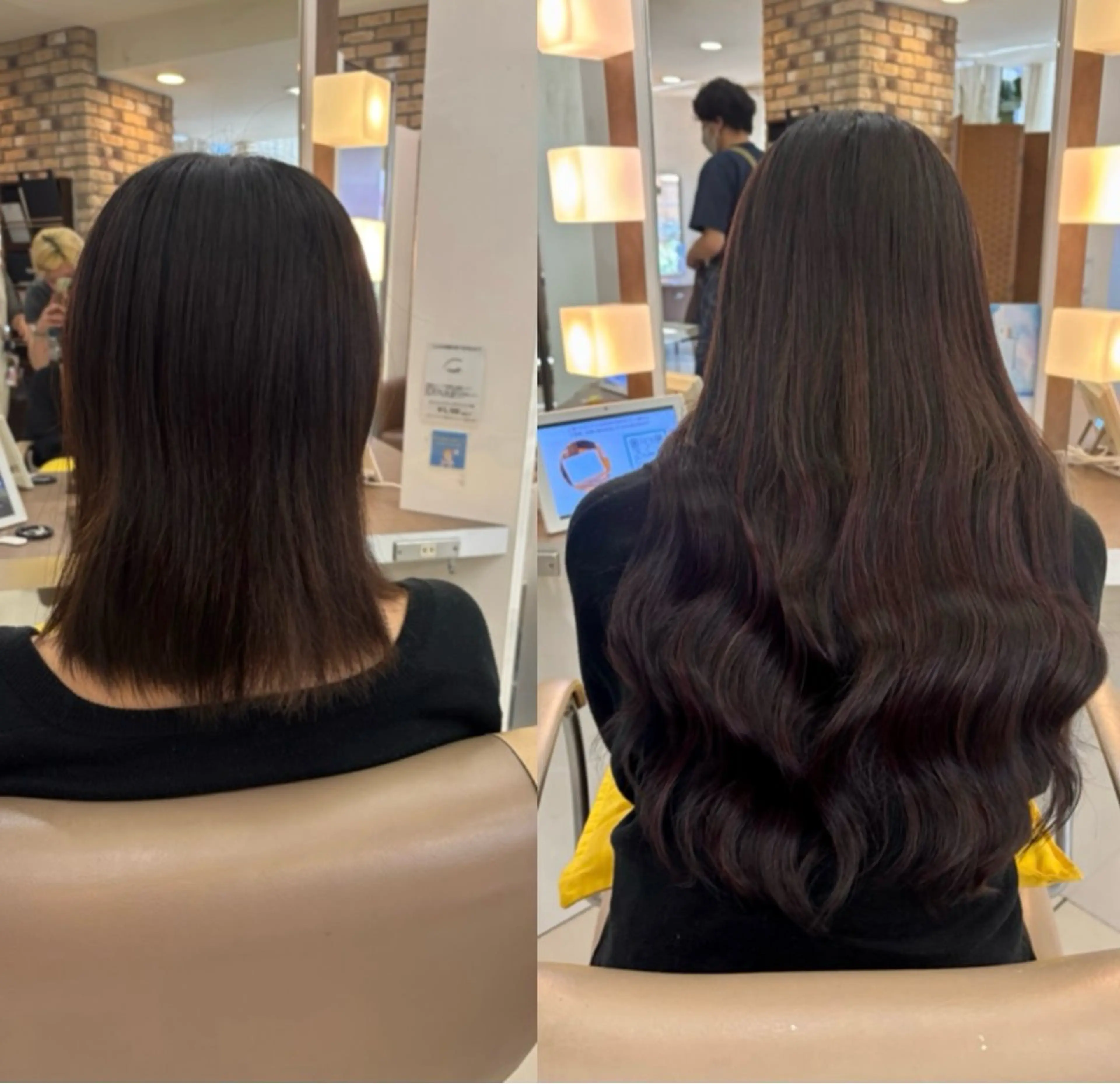 ロング エクステ ヘアセット 暖色カラー❤️横浜 エクステらん🦖のヘアスタイル