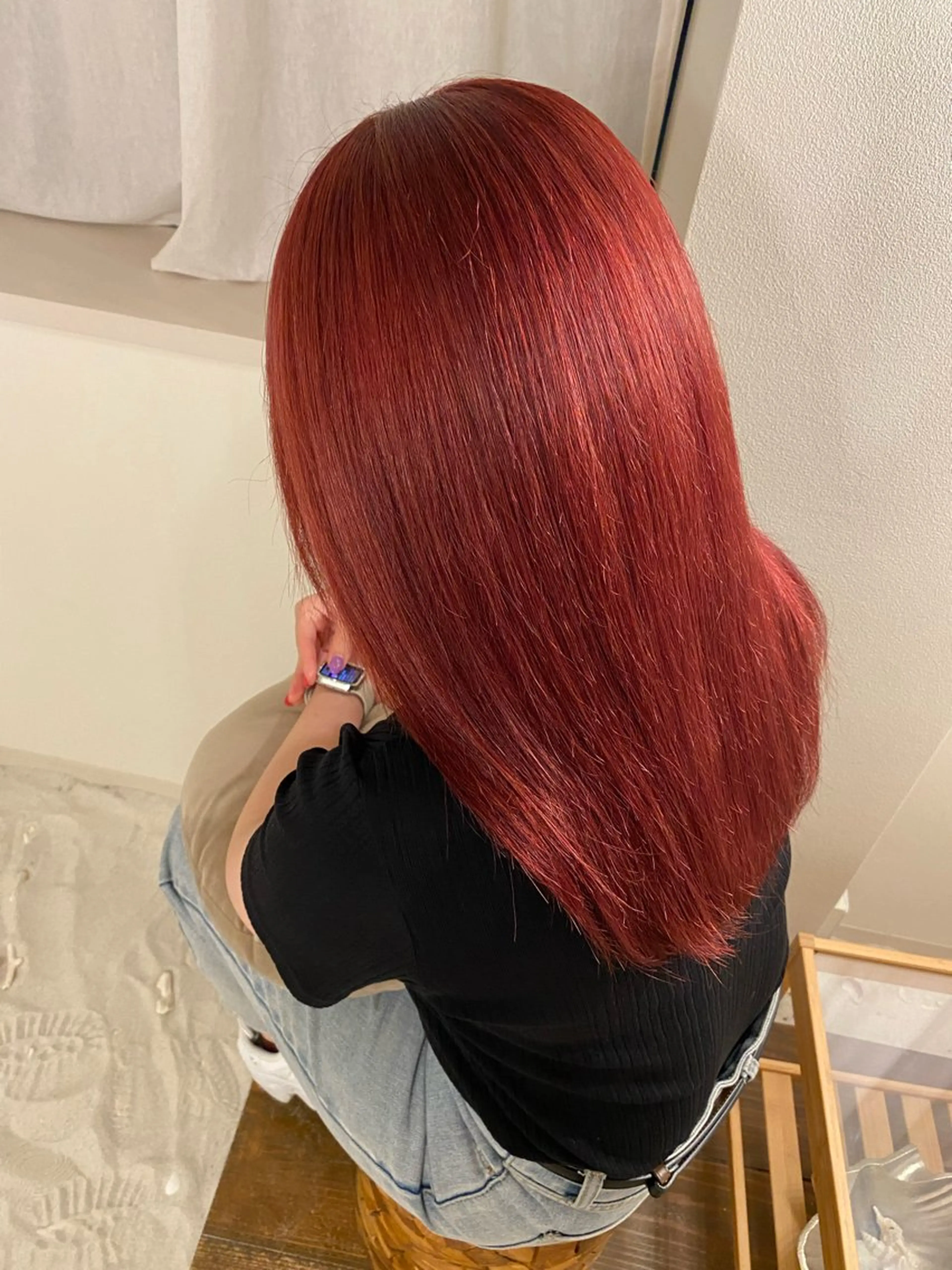 ロング カラー レッドカラー 豊中美容室COCOLUANA所属・CHISATO /暖色カラー❤️のヘアスタイル