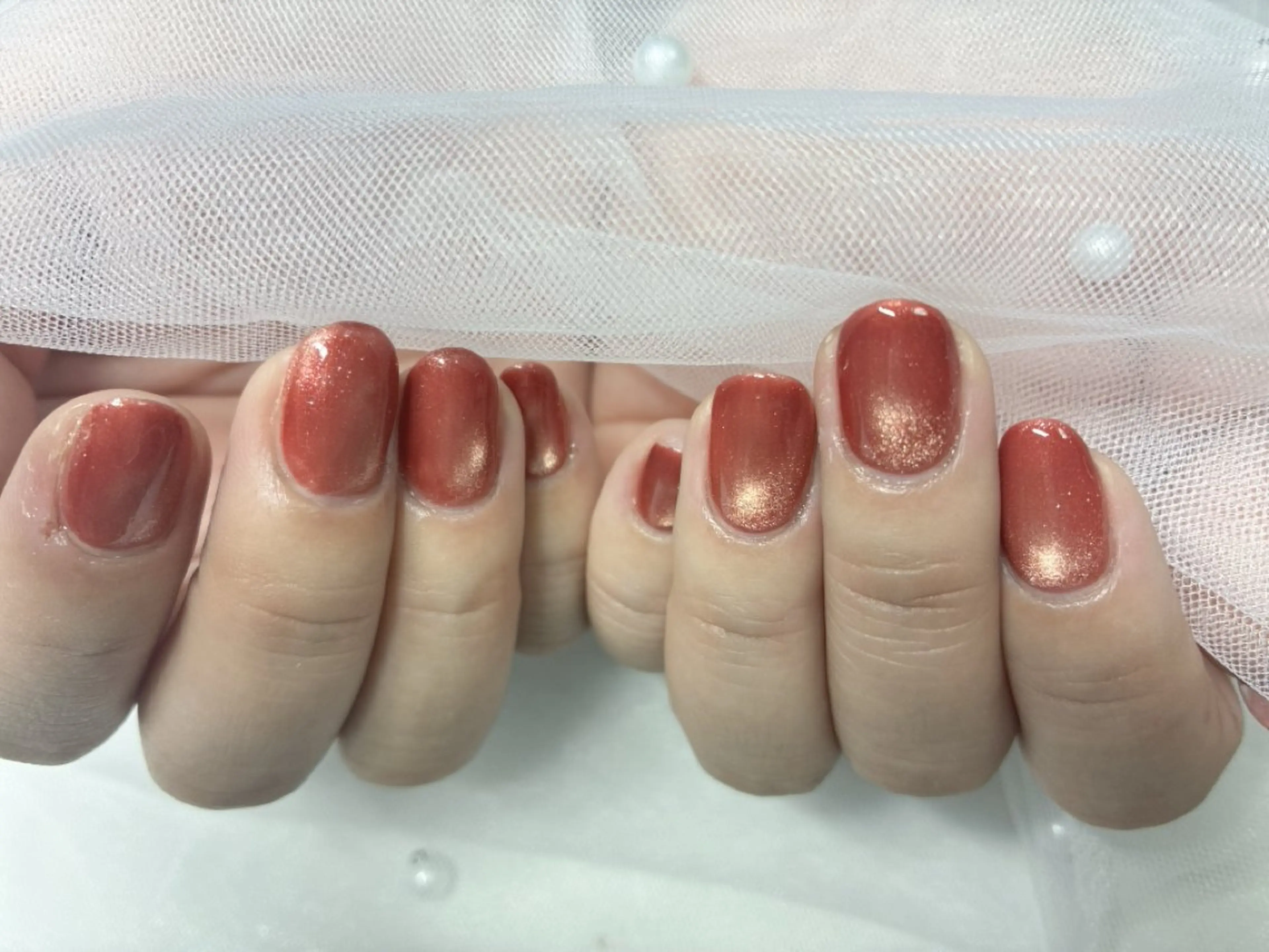 ネイル マグネットネイル ワンカラーネイル アーユルヴェーダサロン ディヤーナ所属・miku jr nailstのネイルデザイン