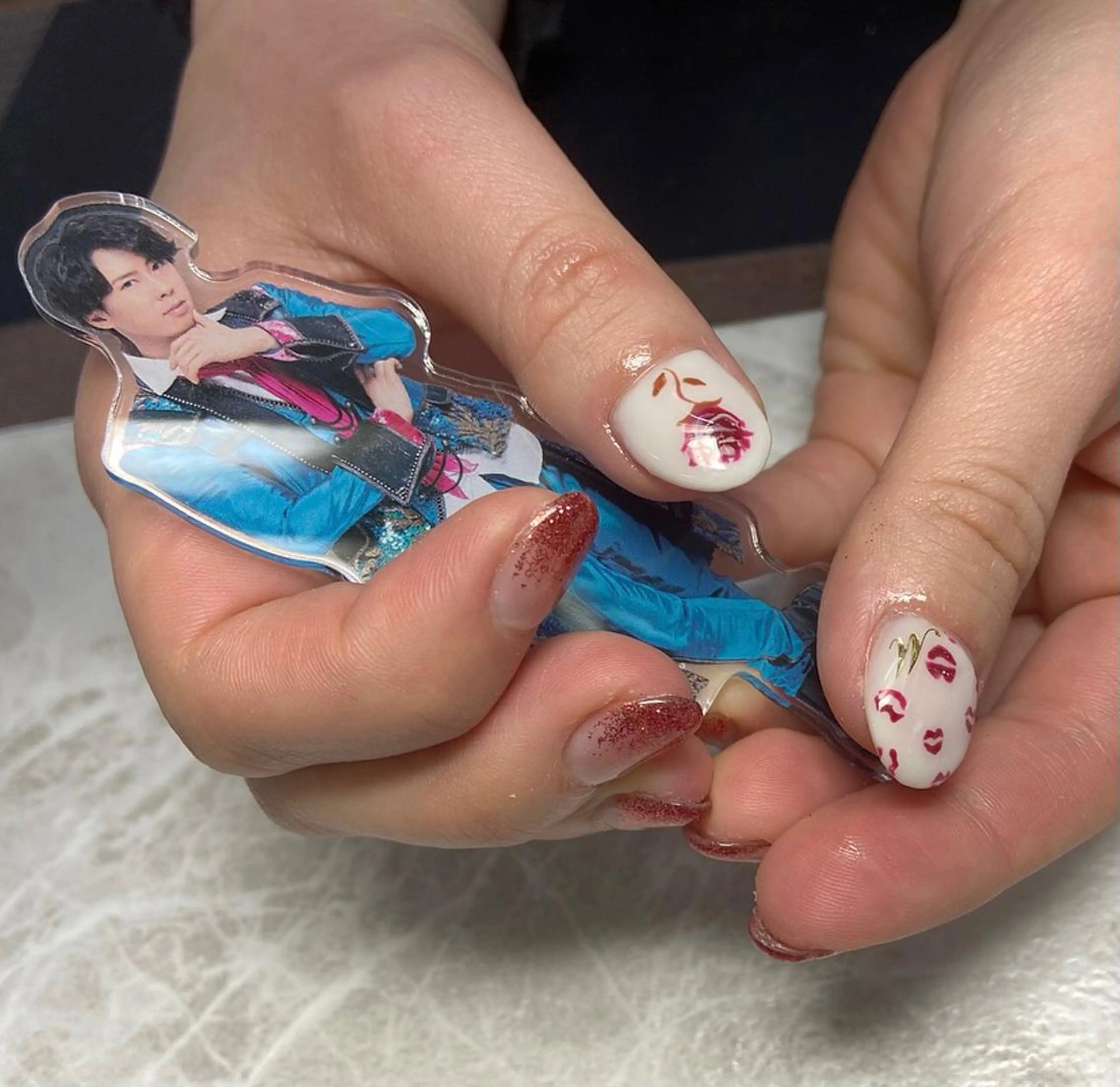 ネイル 赤色 🧸熊谷 かほ🧸のネイルデザイン