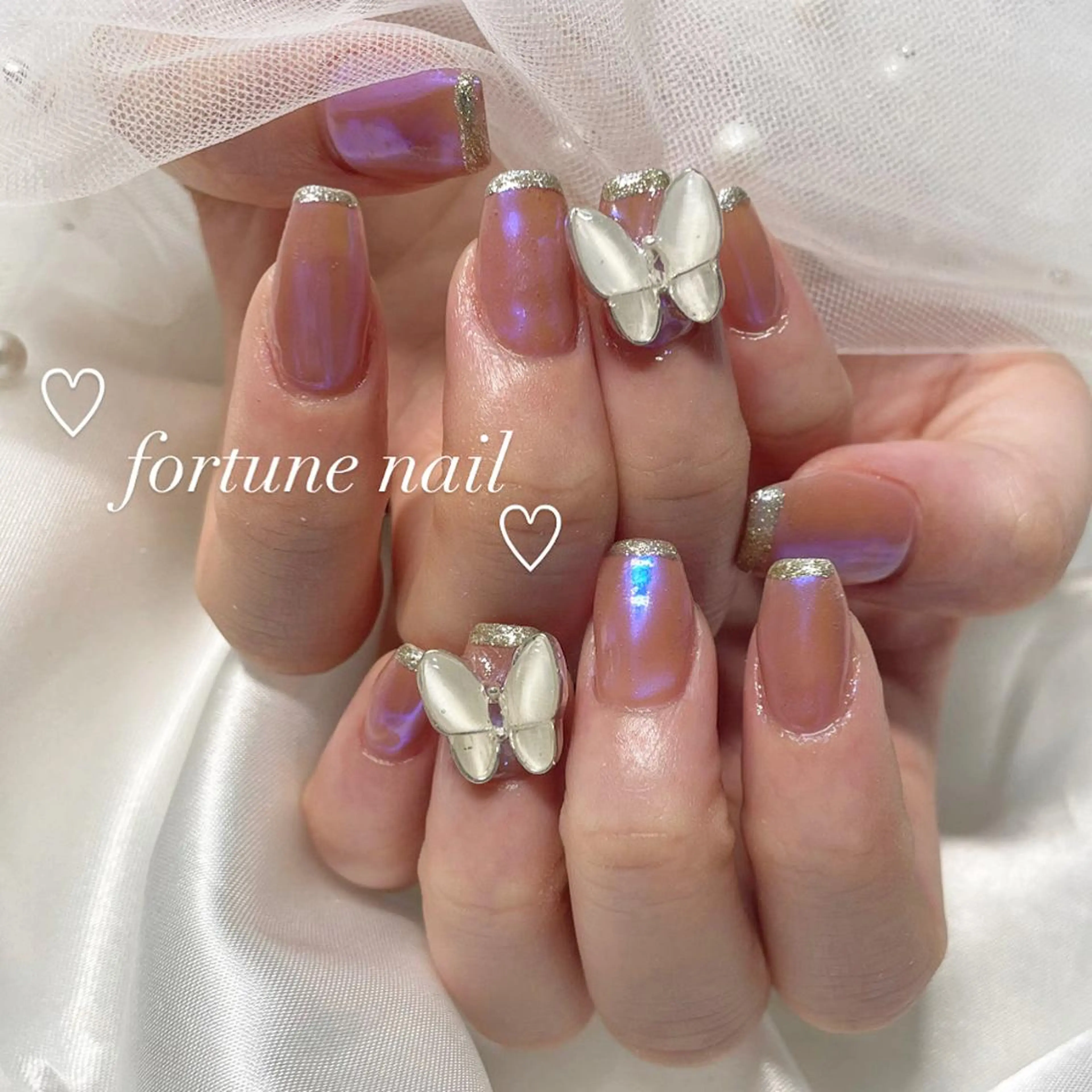 ネイル オーロラネイル フレンチネイル ワンホンネイル ハンドネイル ☆saori ☆のネイルデザイン