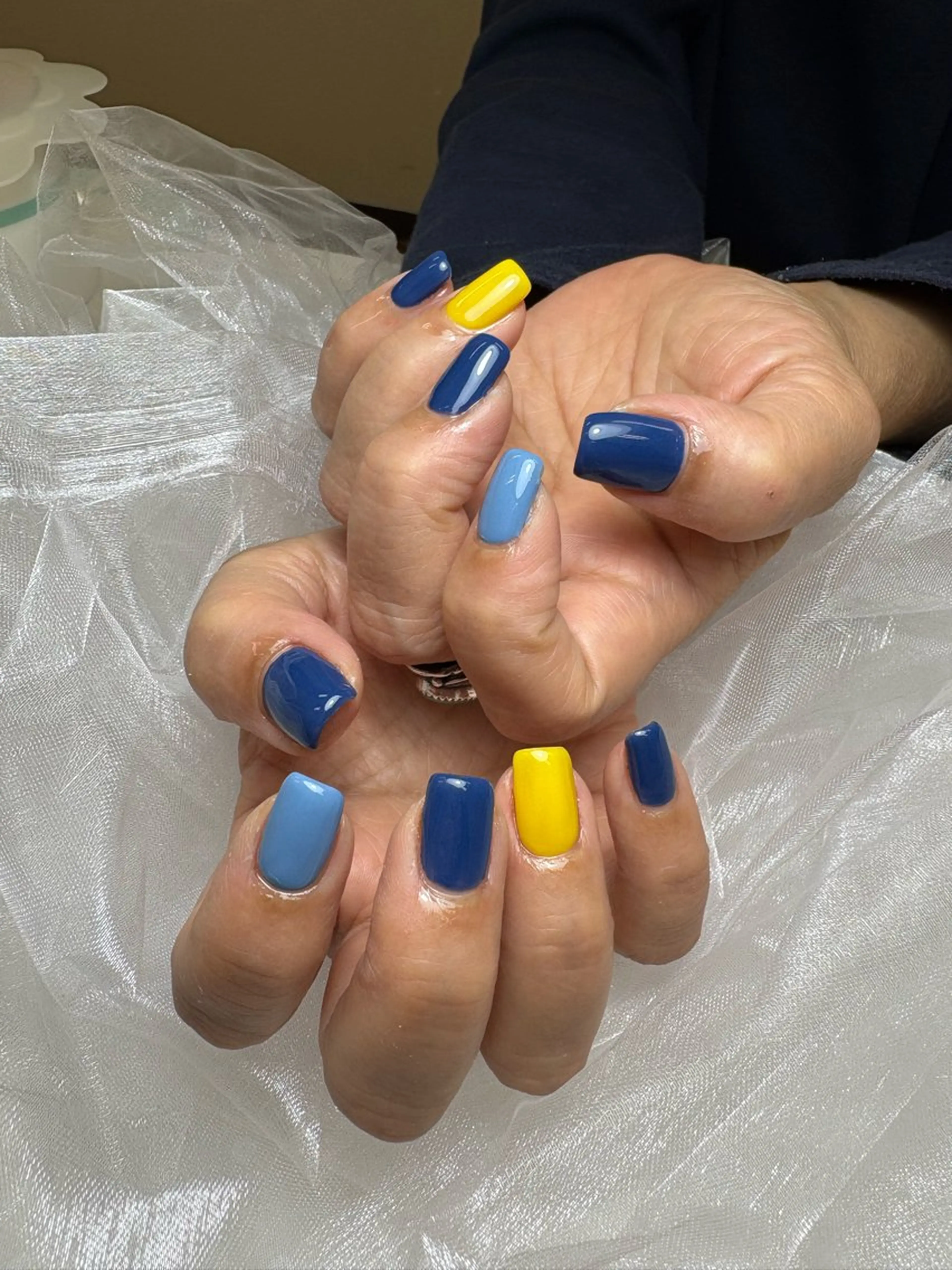 ワンカラー、ラメグラデーションの写真