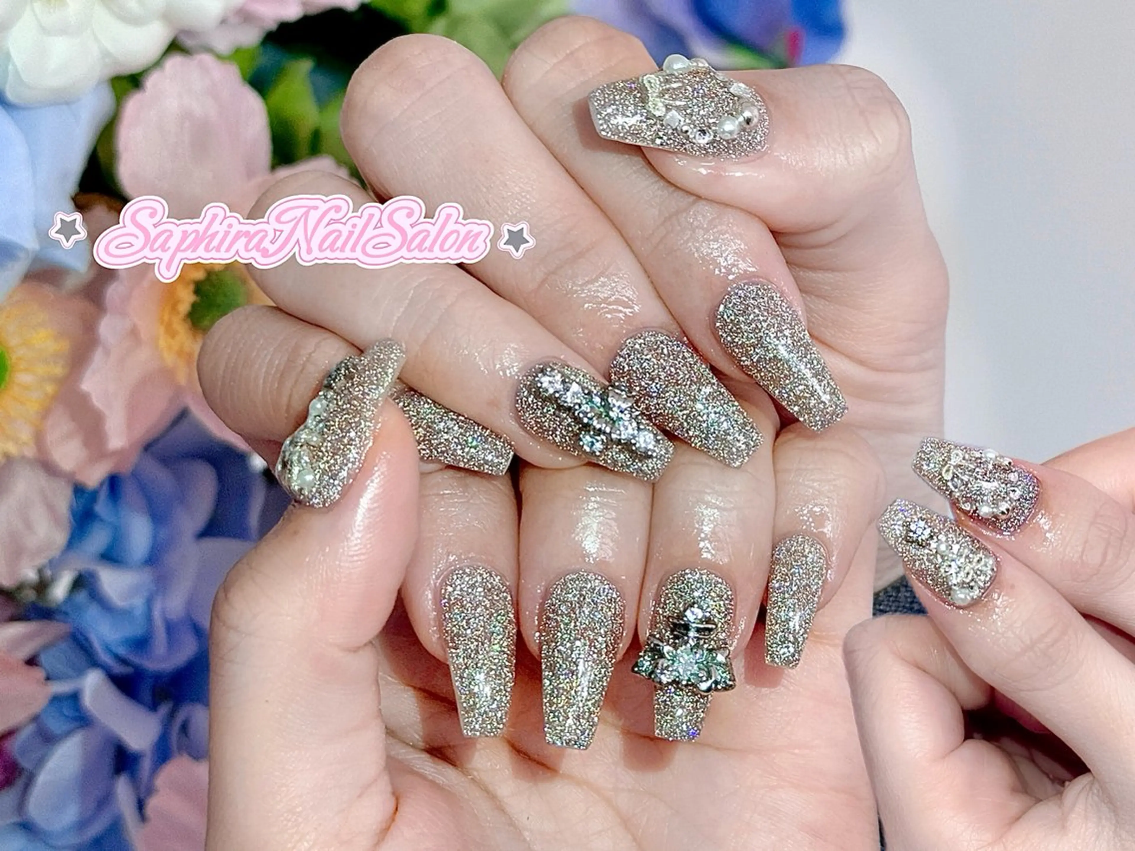 カラー ハンドネイル Saphiraネイル サロン錦糸町のネイルデザイン