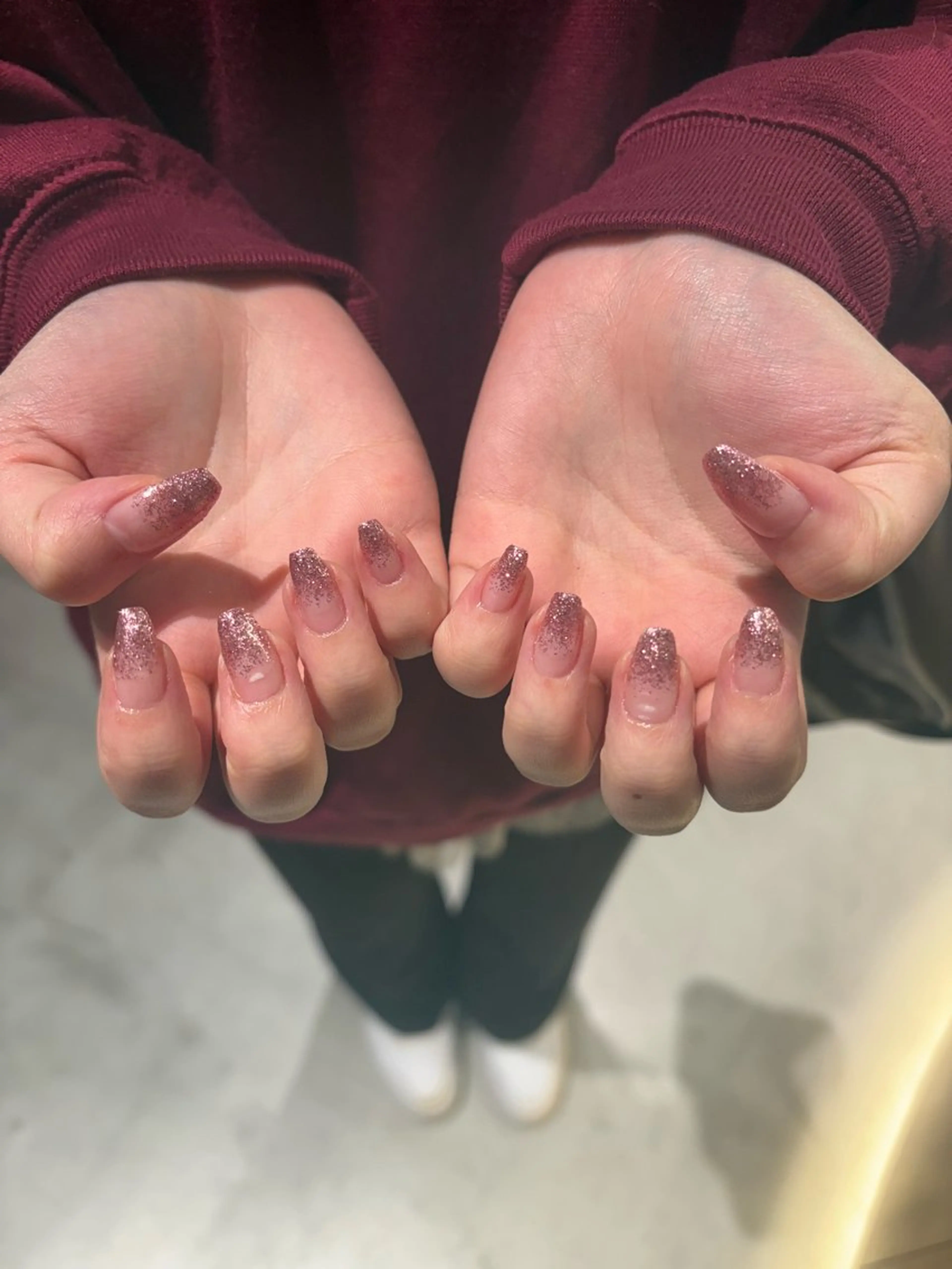 ネイル グラデーション ラメ(グリッター) ラメグラデーション ロングネイル Hijiri 🦋🫧のネイルデザイン