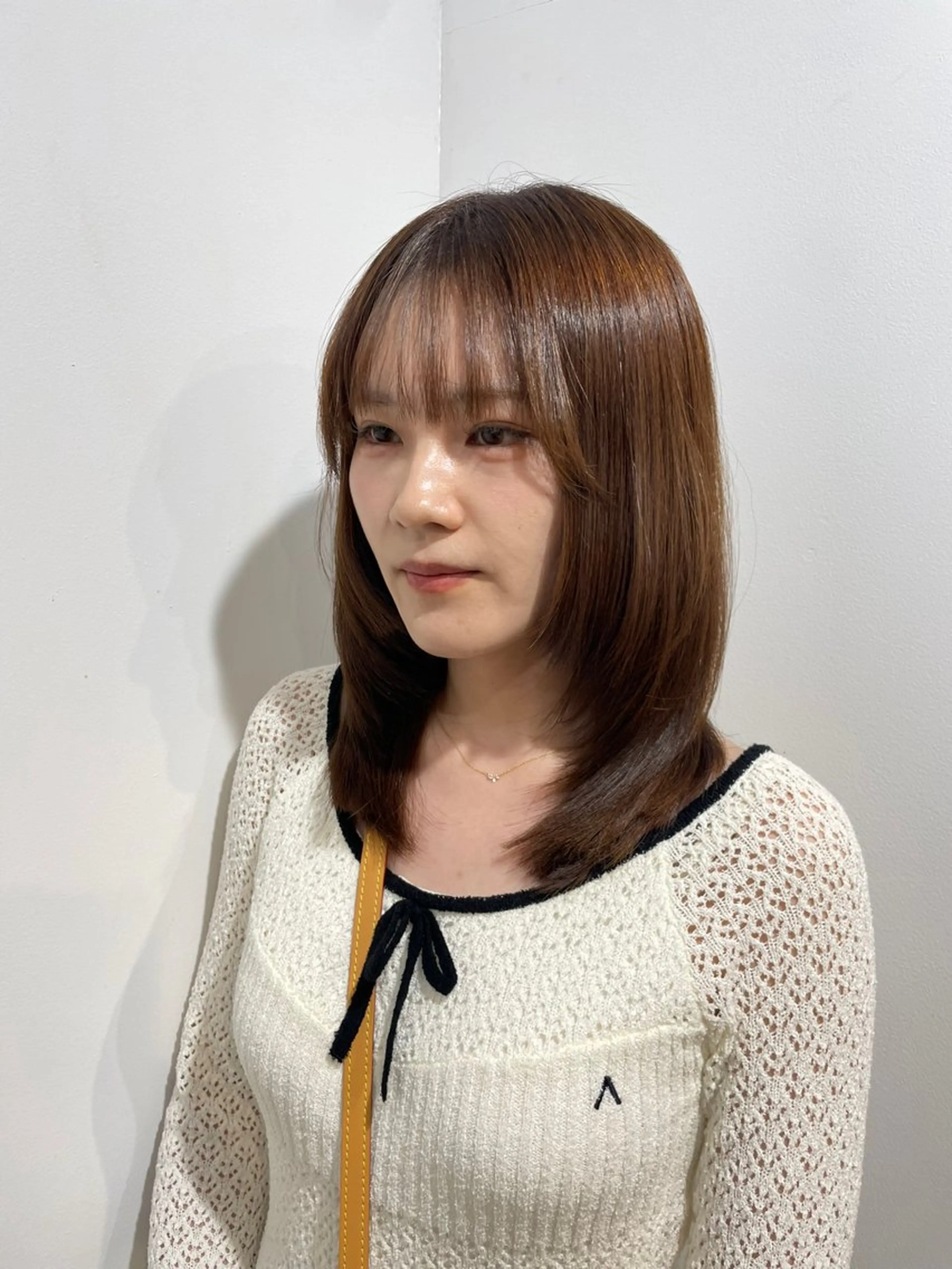 ミディアム カット トリートメント 髪質改善カラー🪡✨ レイヤー/ rinaのヘアスタイル