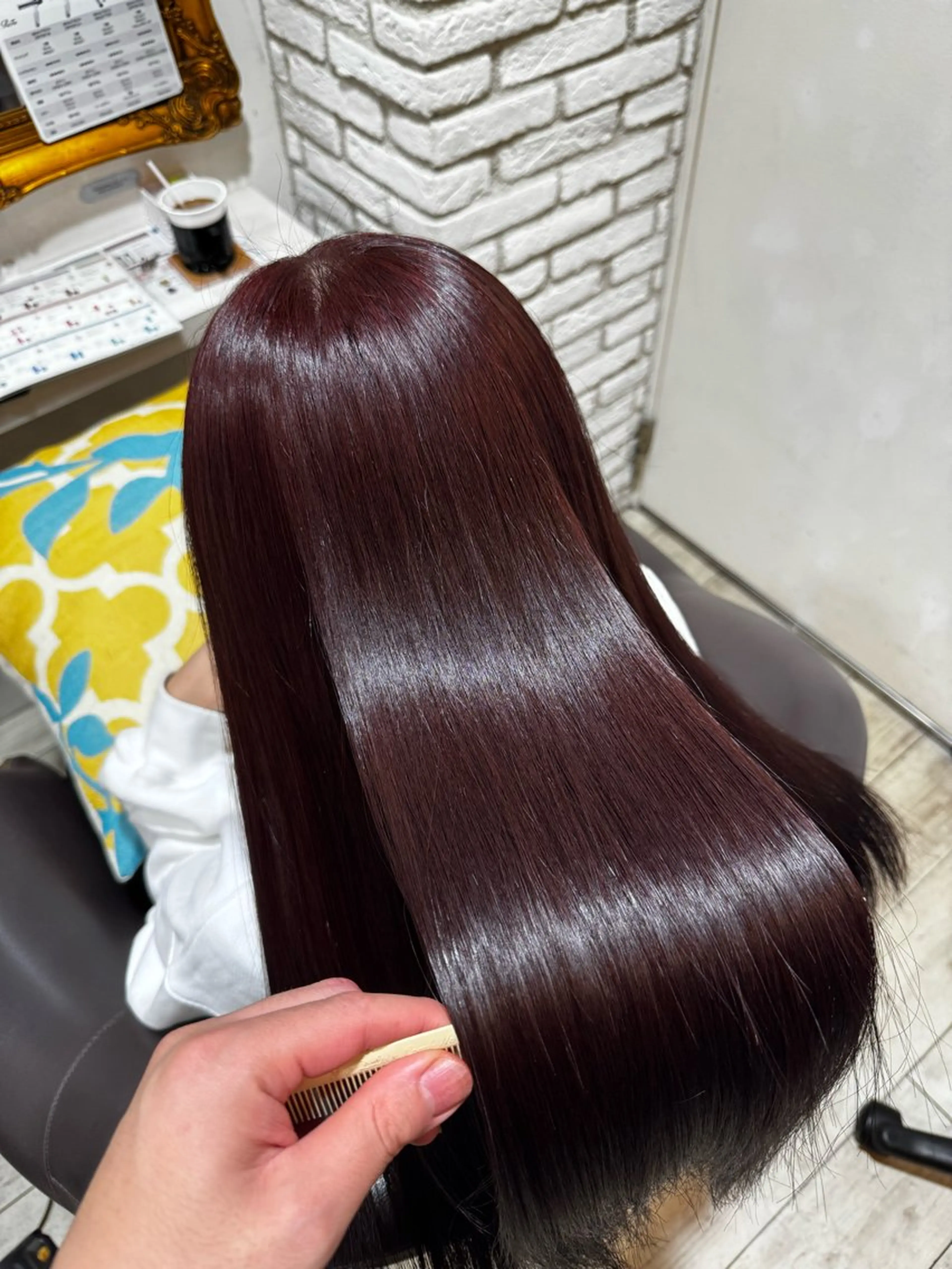 ロング カラー ヘアカラー トリートメント ヘアセット 👑メンズパーマの 天才店長望月👑のヘアスタイル