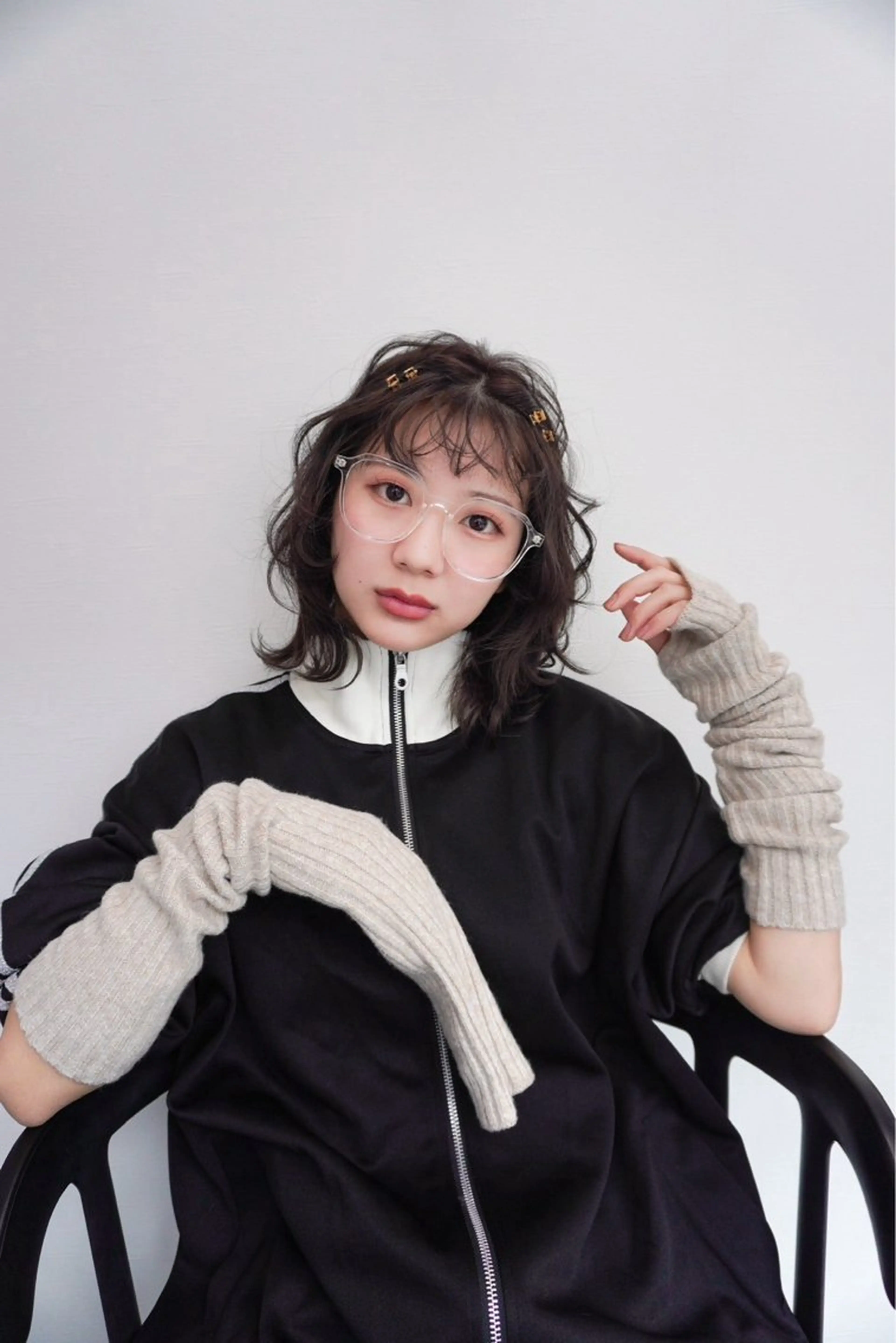 ミディアム パーマ ヘアカラー 福岡美容室Daisy hairのヘアスタイル