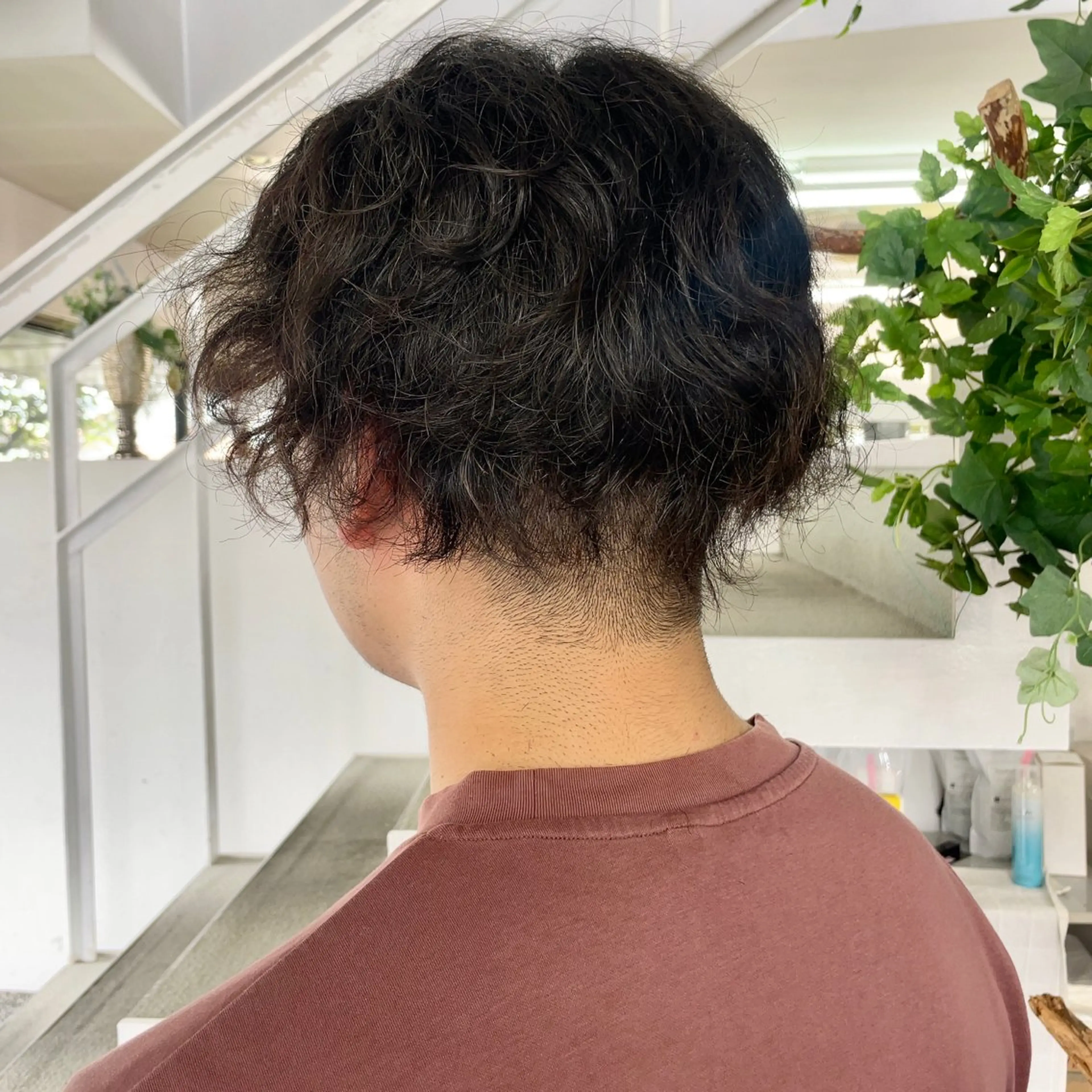 ショート パーマ メンズ メンズパーマ カット パーマ 山田 里美のヘアスタイル