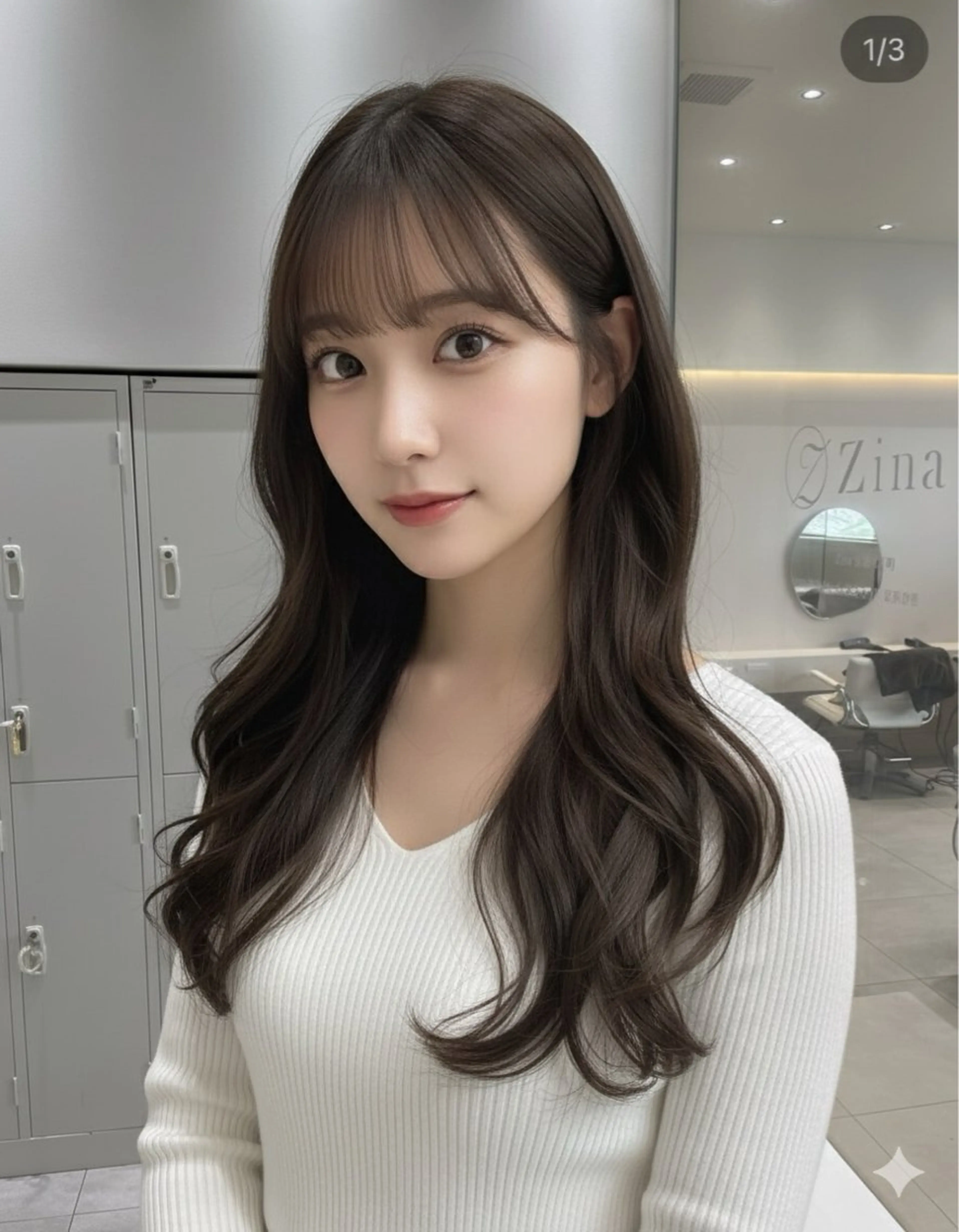 💎ミニモ限定💎似合わせ韓国風カット＋髪質改善カラー（透明感カラー・暖色カラーも💕）＋超音波TOKIOトリートメントの写真