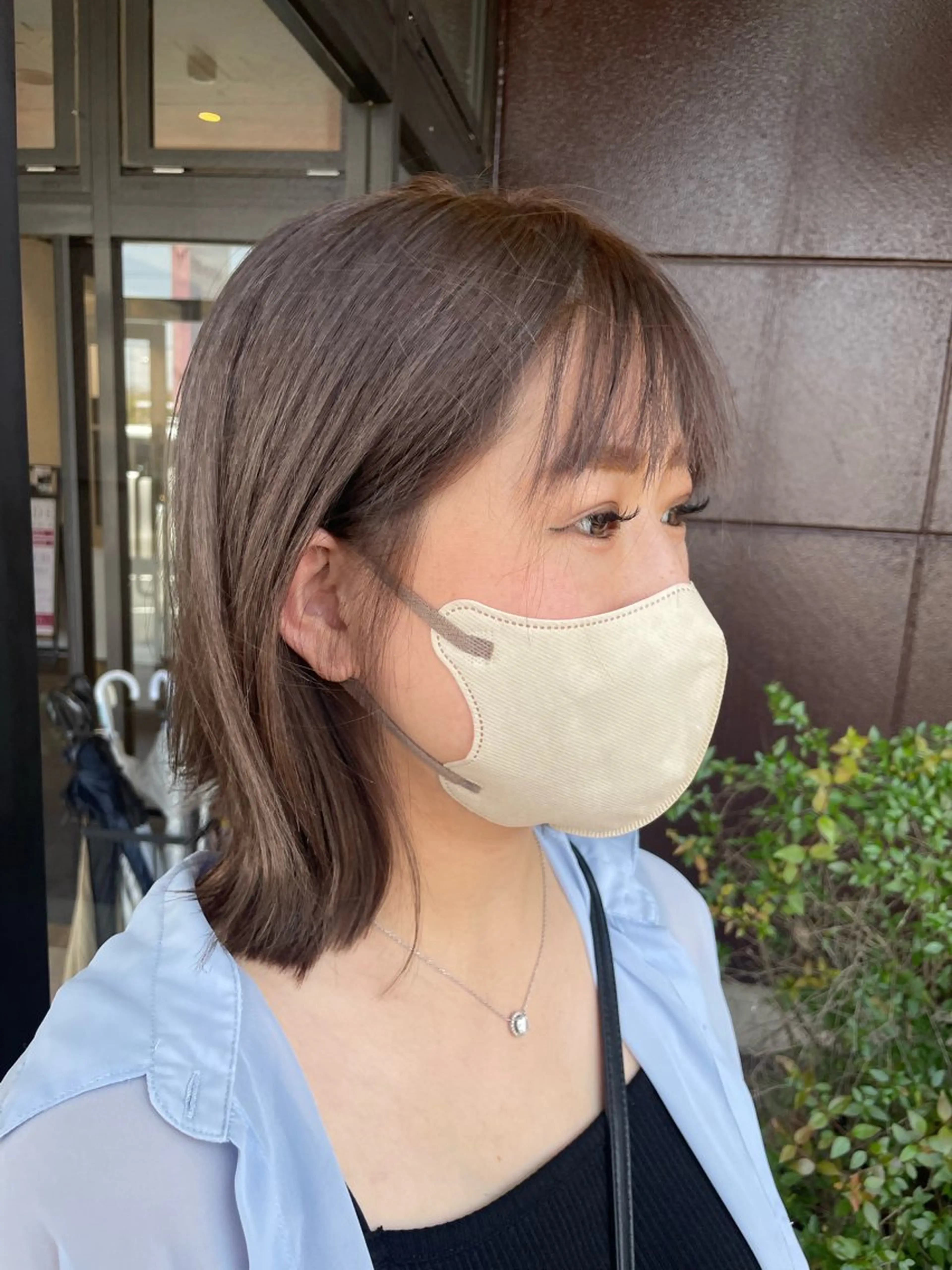 ミディアム カラー ベージュカラー ミルクティーベージュ 梨子🐣艶カラー🌈 ダメージレス💖のヘアスタイル