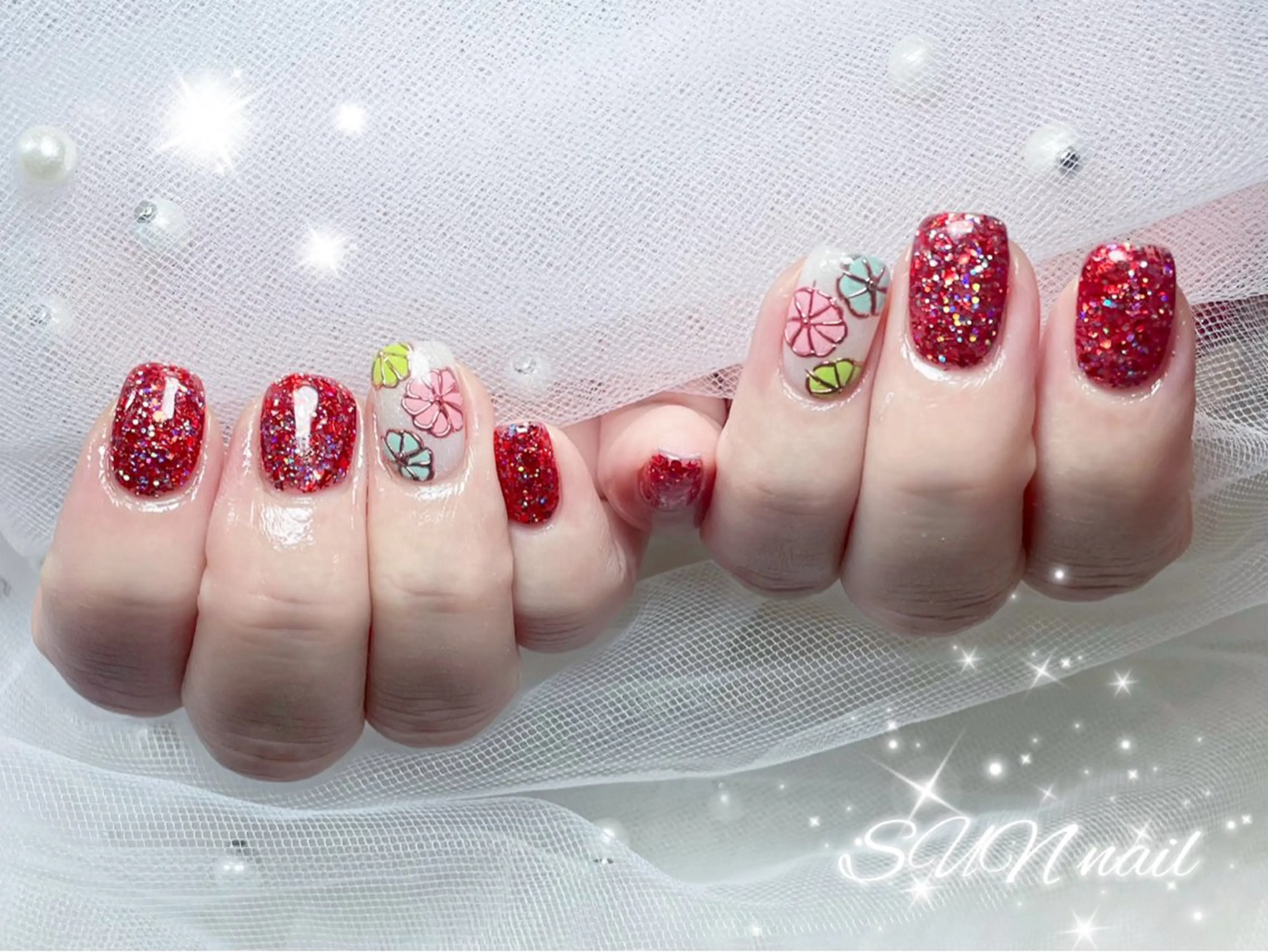 ネイル ハンドネイル ハンドケア SUN nail上本町のネイルデザイン