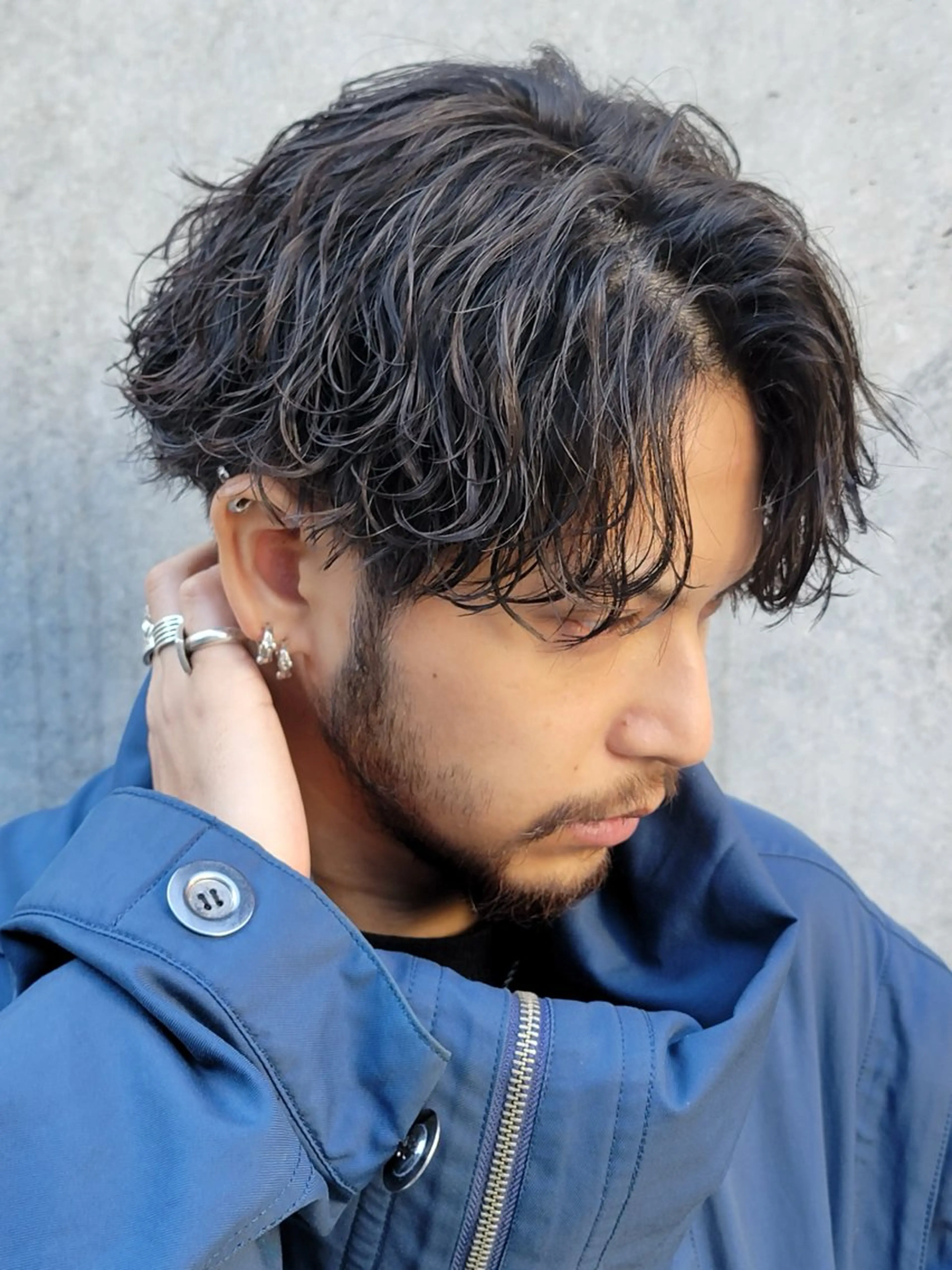 パーマ メンズ フェザーパーマ マッシュ メンズパーマ 学生（メンズ向け） メンズツイストパーマ パーマ fifth men's原宿所属・fifth/原宿/ シャドウパーマ/カズのヘアスタイル