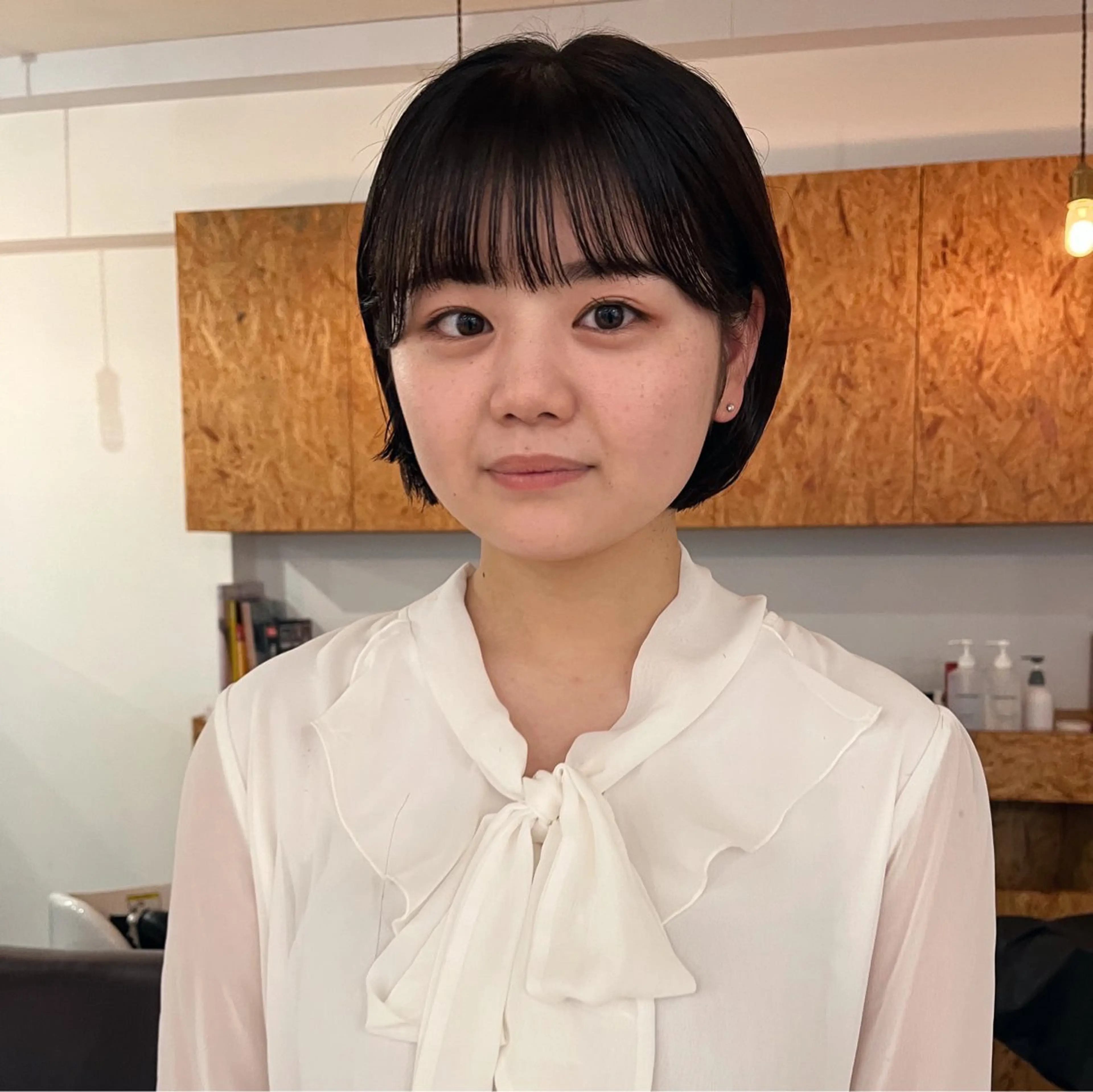 ショート ボブ 暖色/パーマ 🌼クニトウメイのヘアスタイル