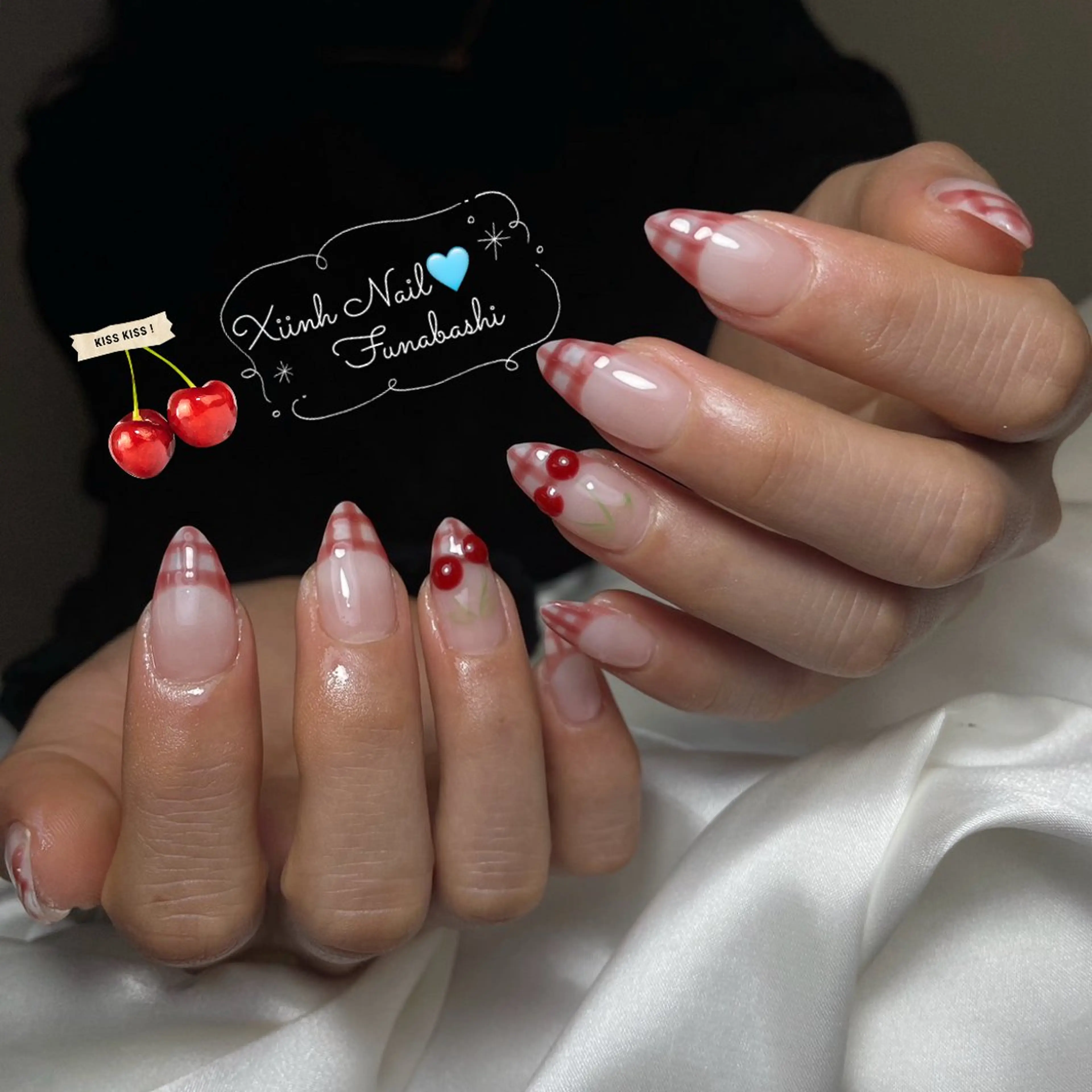 ネイル チークネイル 桜ネイル 長さ出し フットネイル ジェルネイル ハンドネイル XIINH NAIL SALONのネイルデザイン