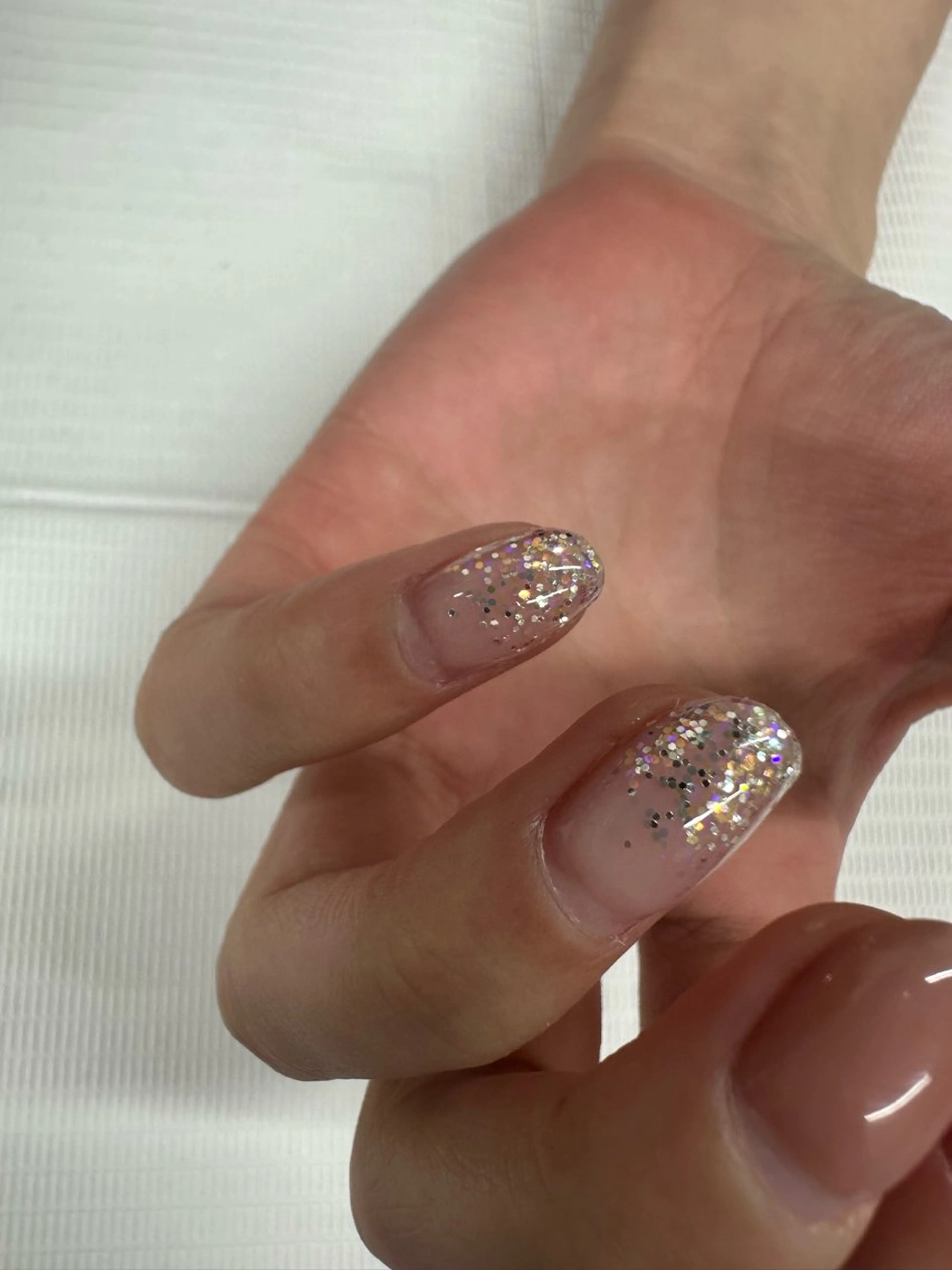 ネイル グラデーション ラメ(グリッター) ラメグラデーション ハンドネイル Nailsalon enju 新大阪店所属・enju rina🦋のネイルデザイン