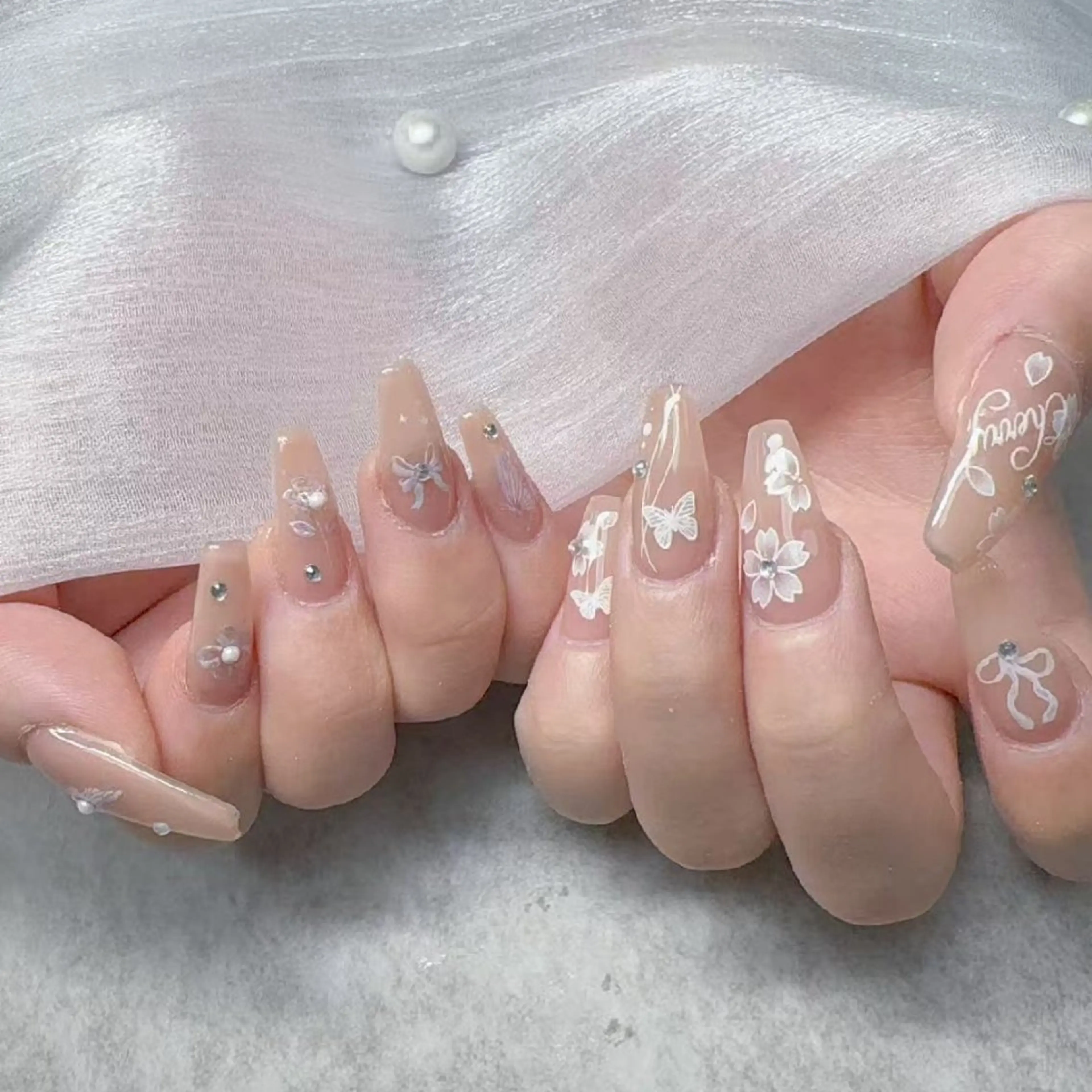 ネイル ハンドネイル Snow nail  ❄️Salon 💕のネイルデザイン