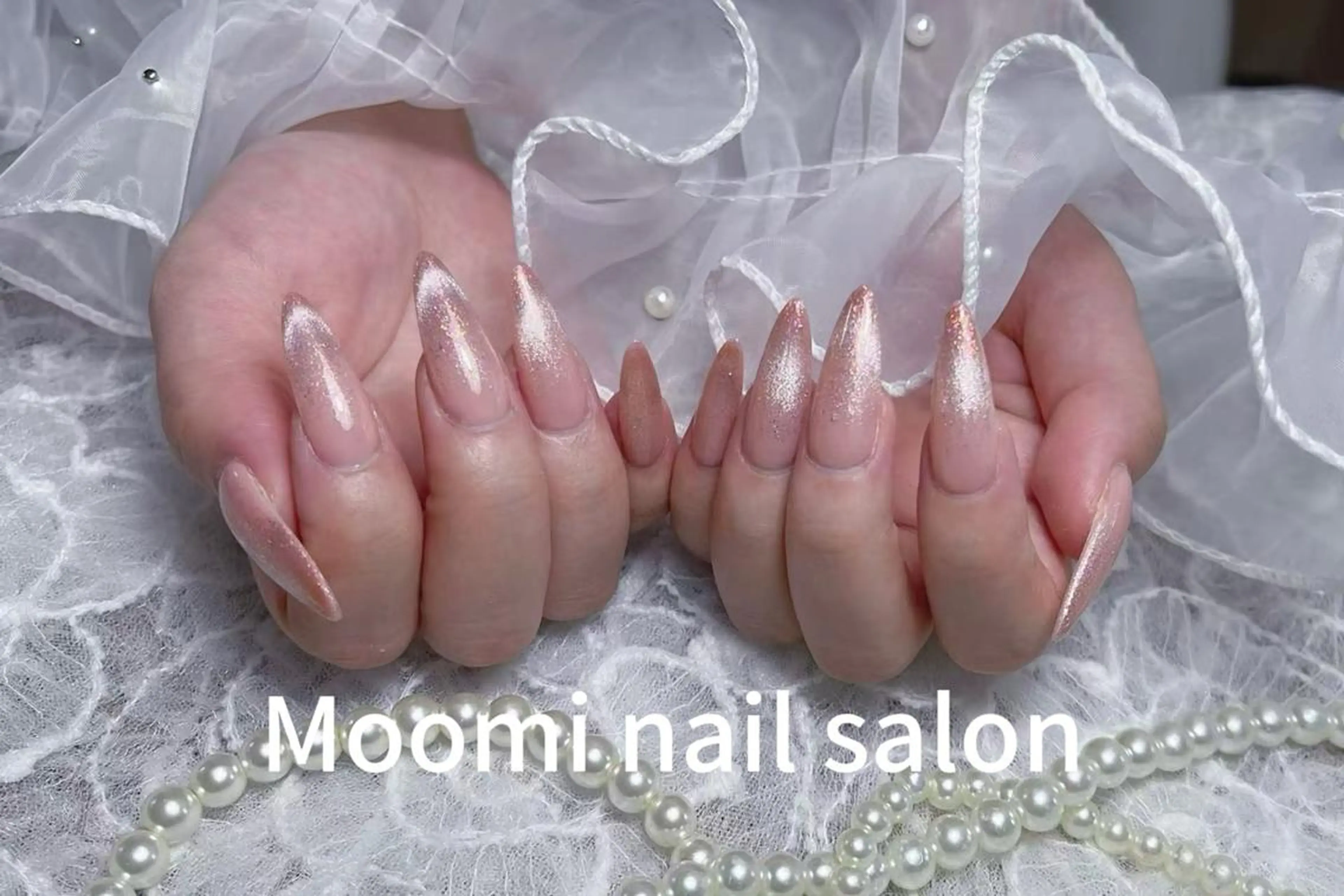 ミディアム 韓国風ヘア ハンドネイル Moomi nail salonのネイルデザイン