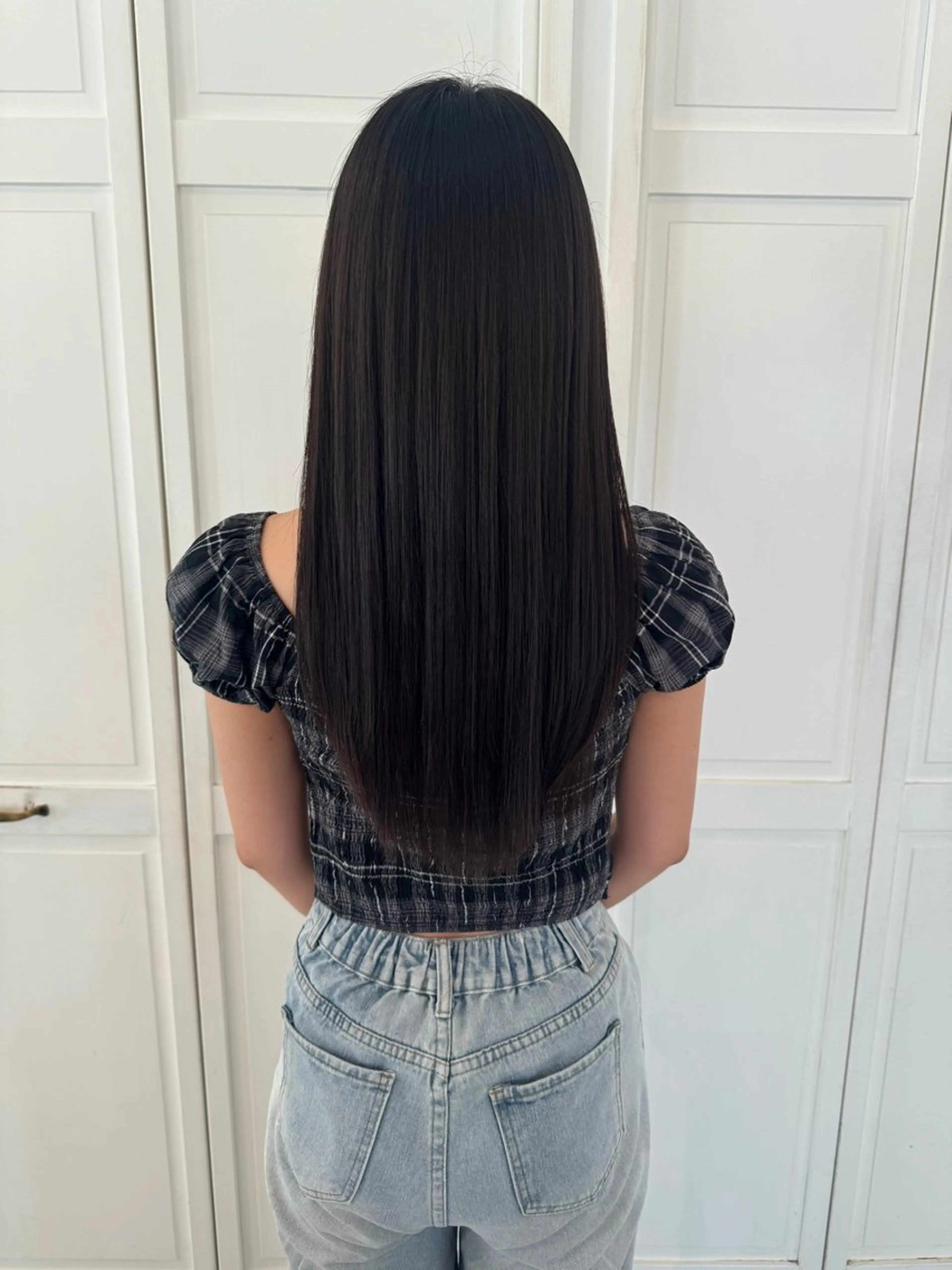 ロング カラー カット ヘアカラー ブリーチカラー🎀 韓国風/寺門美優のヘアスタイル