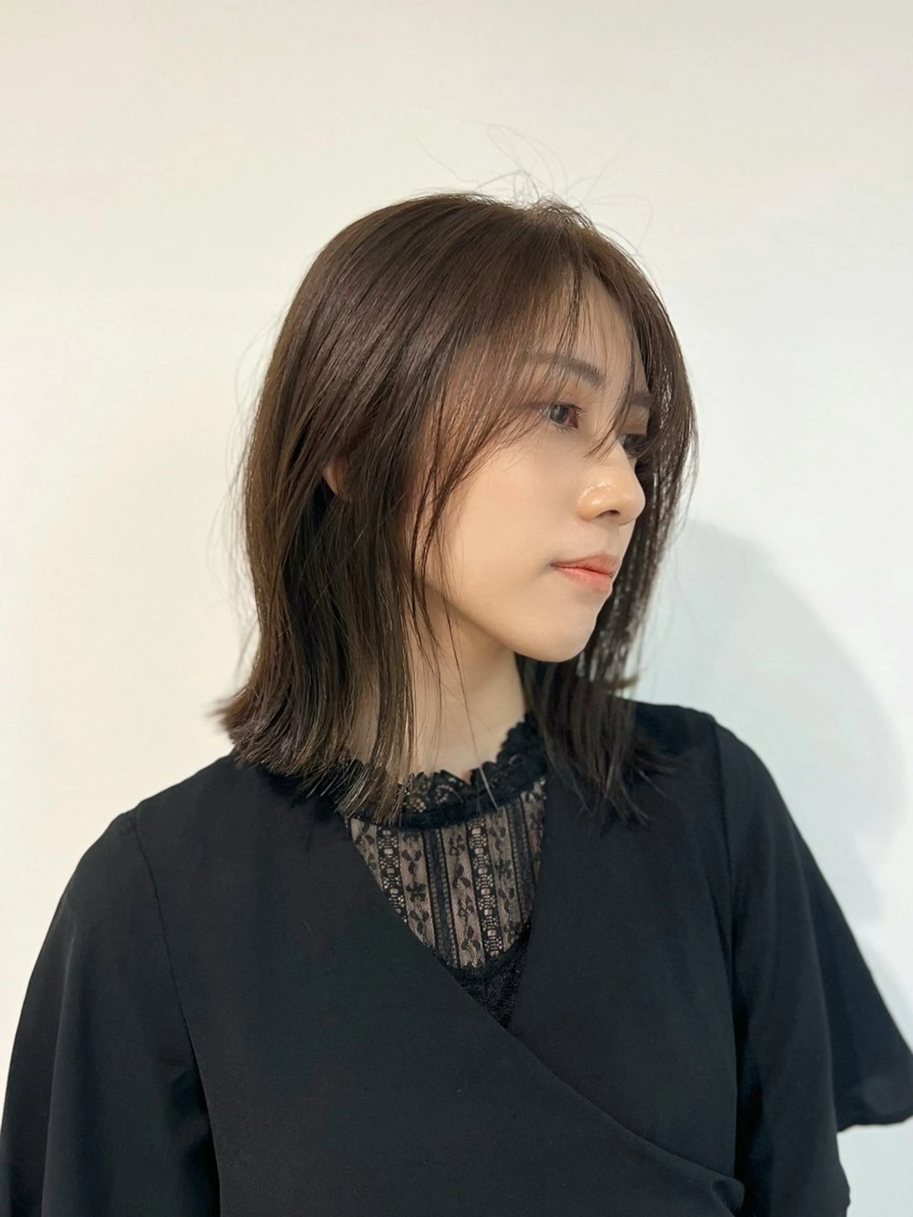 ミディアム カット ヘアカラー トリートメント 艶髪/髪質改善 【熊野隼人】のヘアスタイル