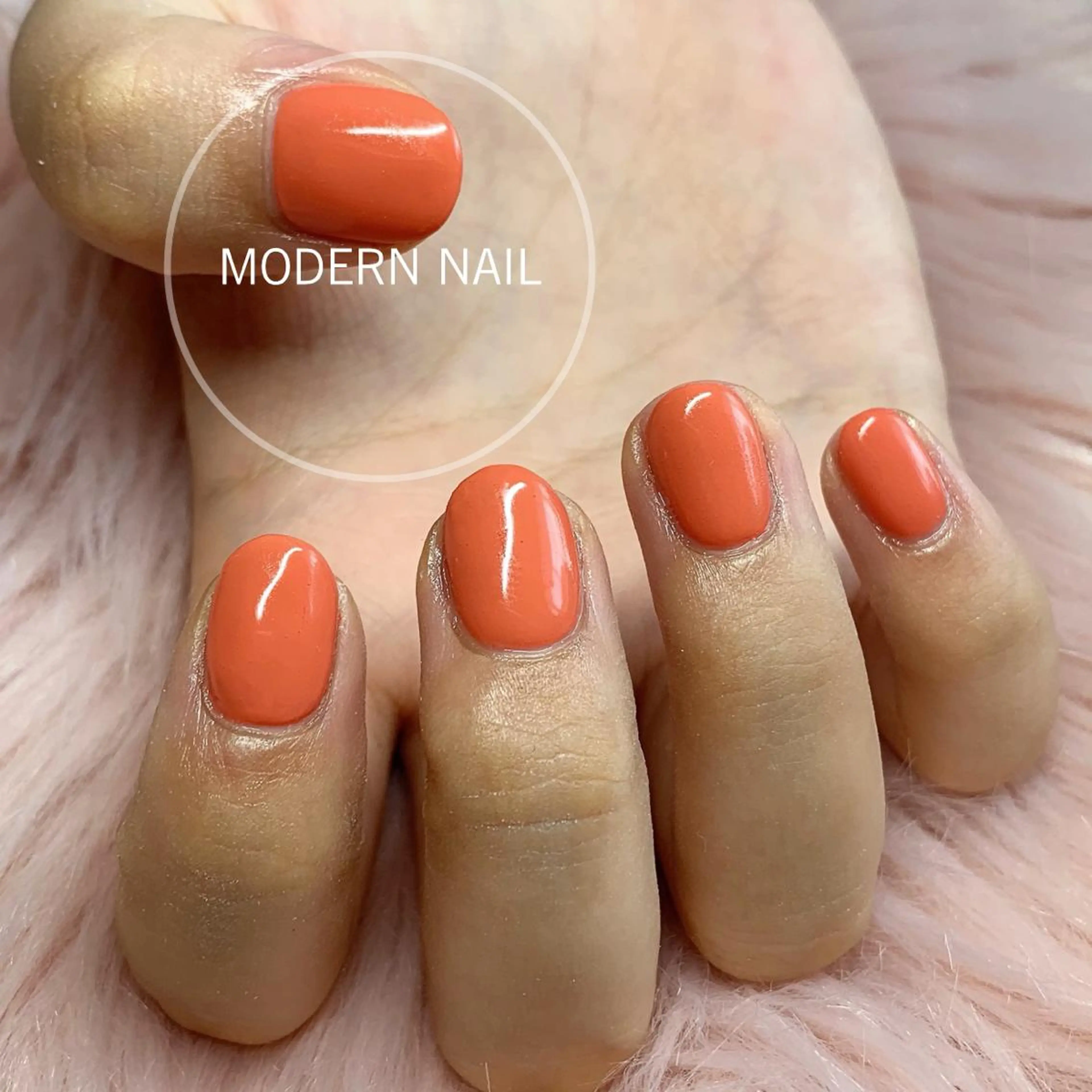 ネイル オレンジ ハンドネイル 小川 玲奈のネイルデザイン