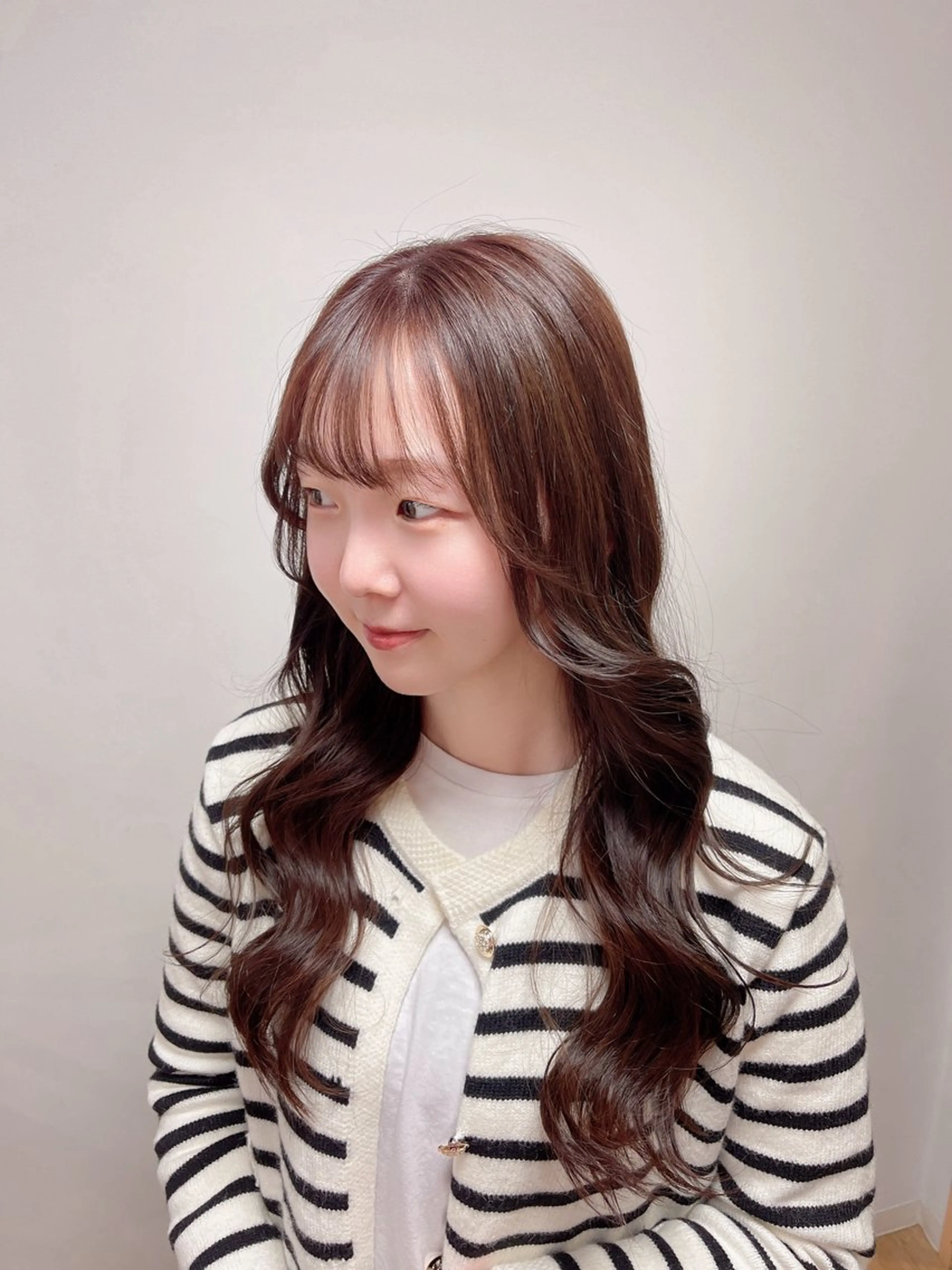 ロング カラー ベージュカラー ピンクカラー ピンクベージュ SALOWIN 岡山店所属・ボブ/艶カラー/ manaka 🥣のヘアスタイル