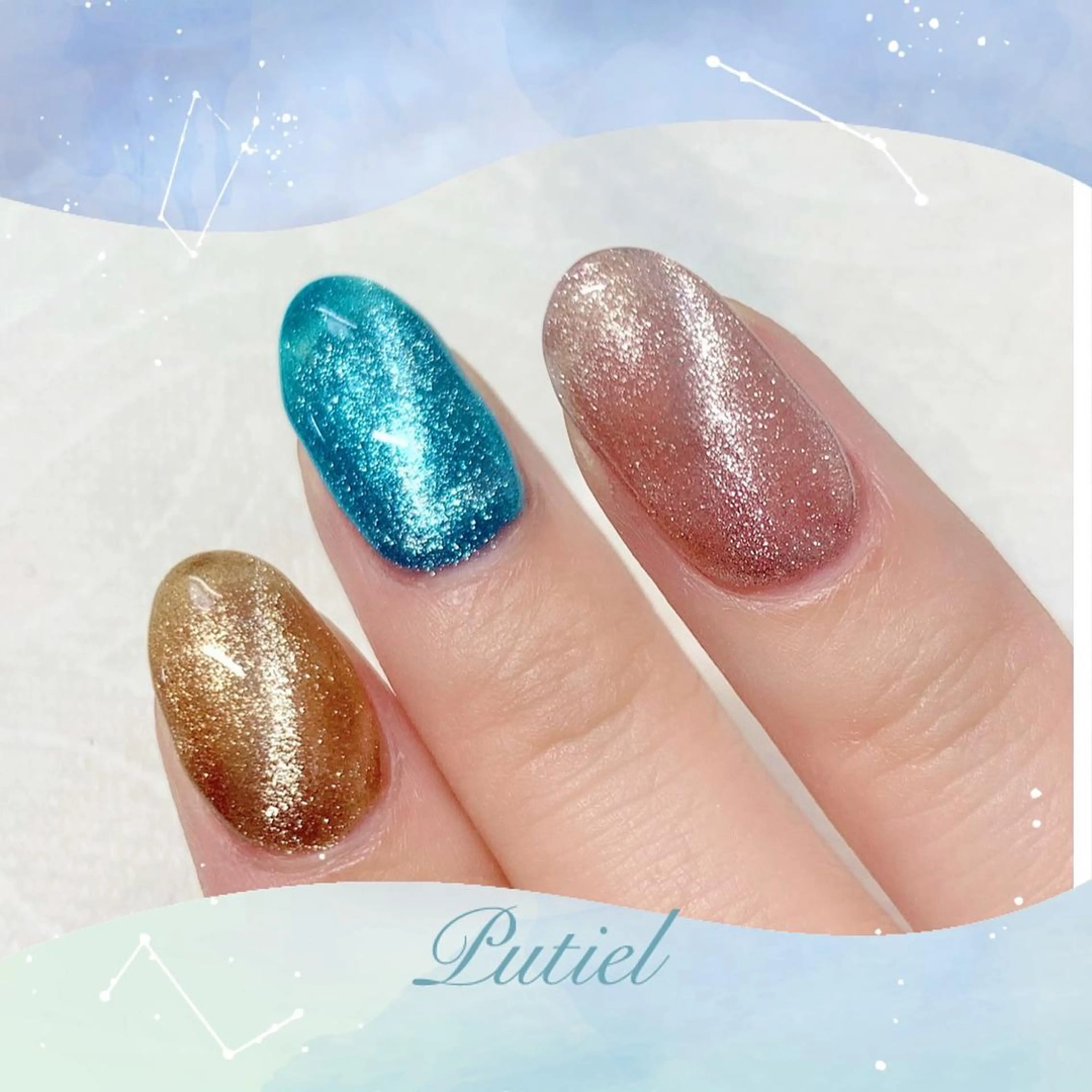 ネイル マグネットネイル ハンドネイル clover nailのネイルデザイン