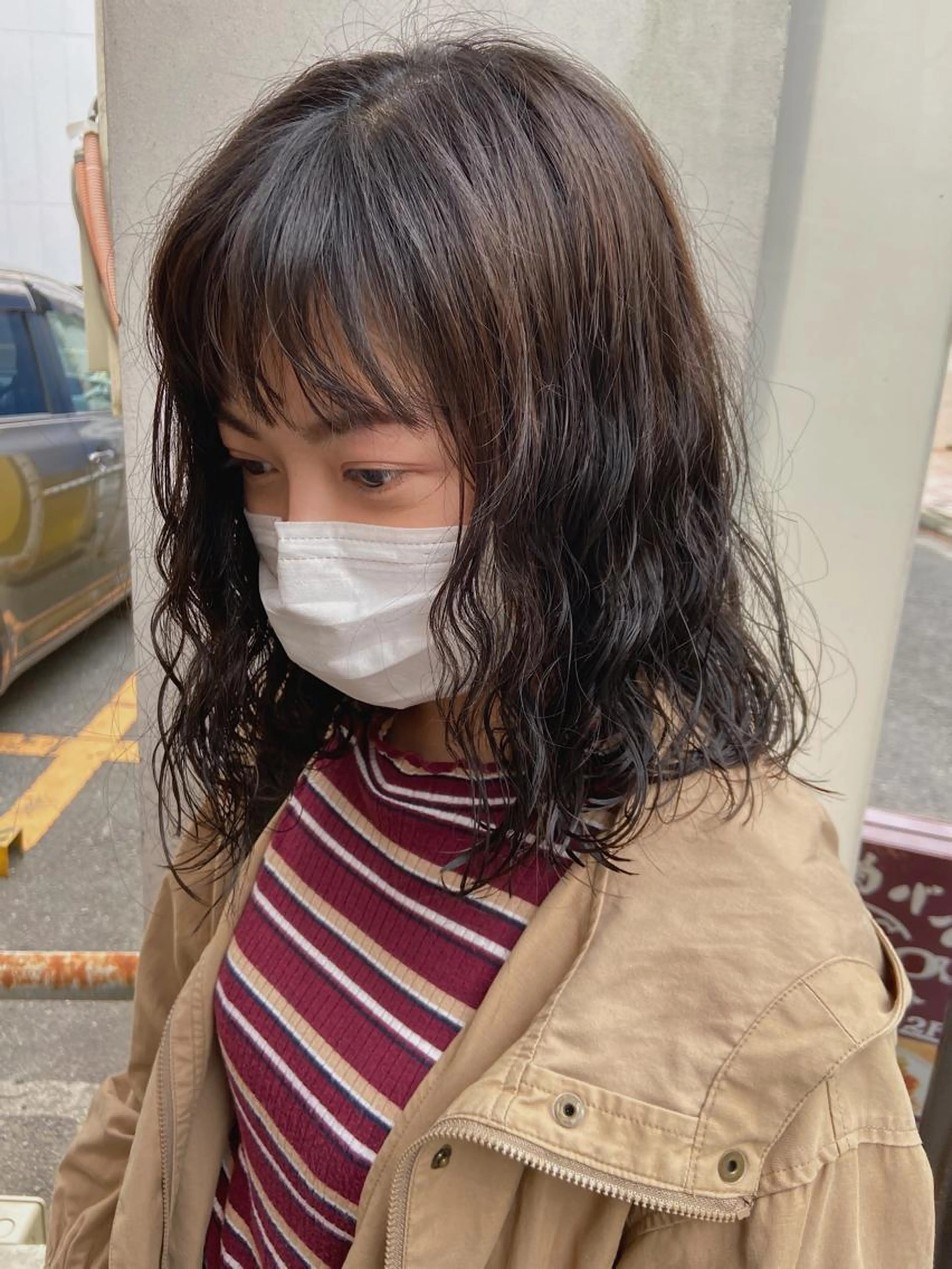 【♡パーマ人気メニュー♡】カット+ゆるふわパーマ＋全体カラー＋トリートメント✨の写真