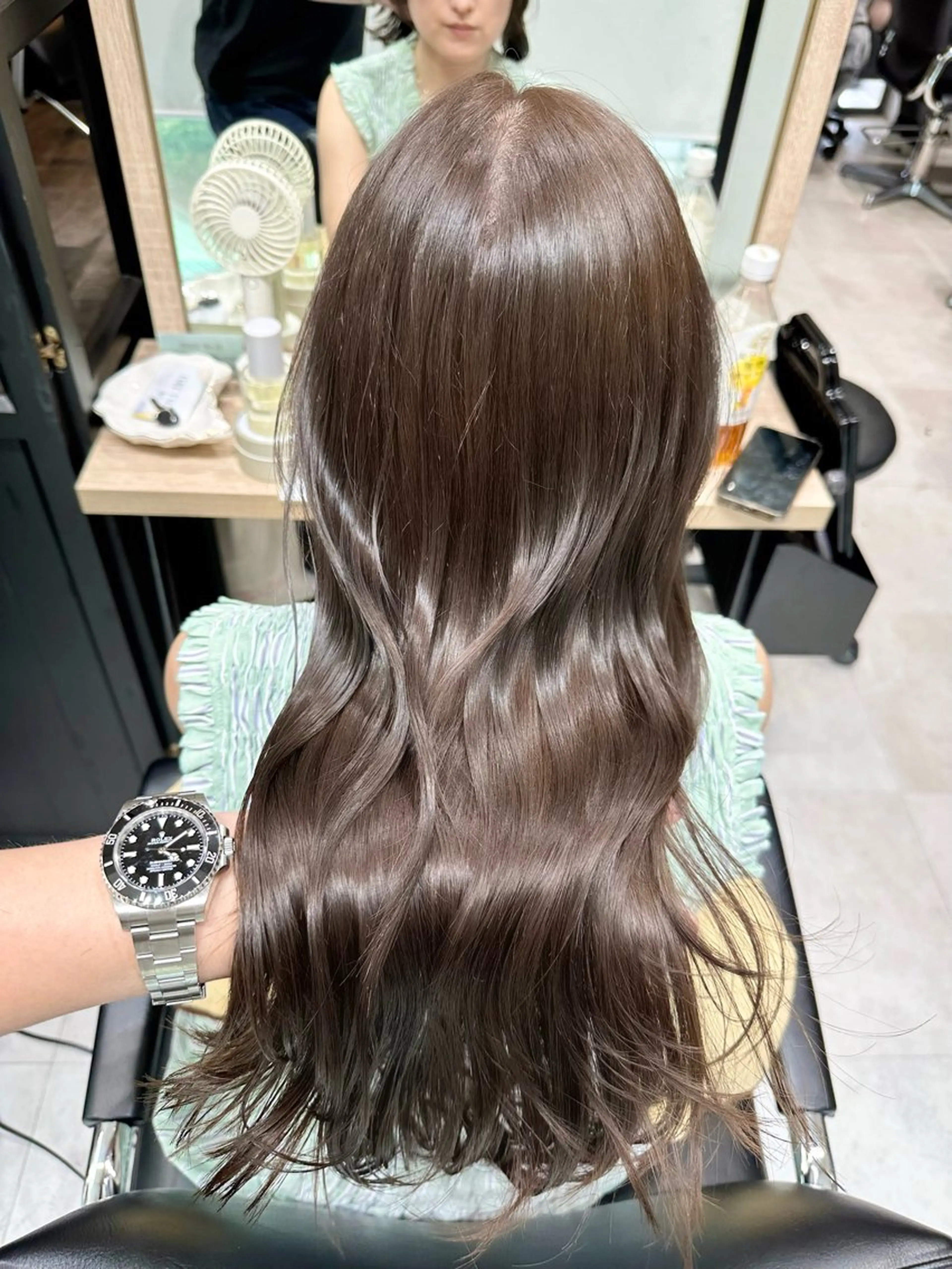 セミロング カット ヘアカラー トリートメント ✨透明感カラー 恵比寿HAYATO✨のヘアスタイル