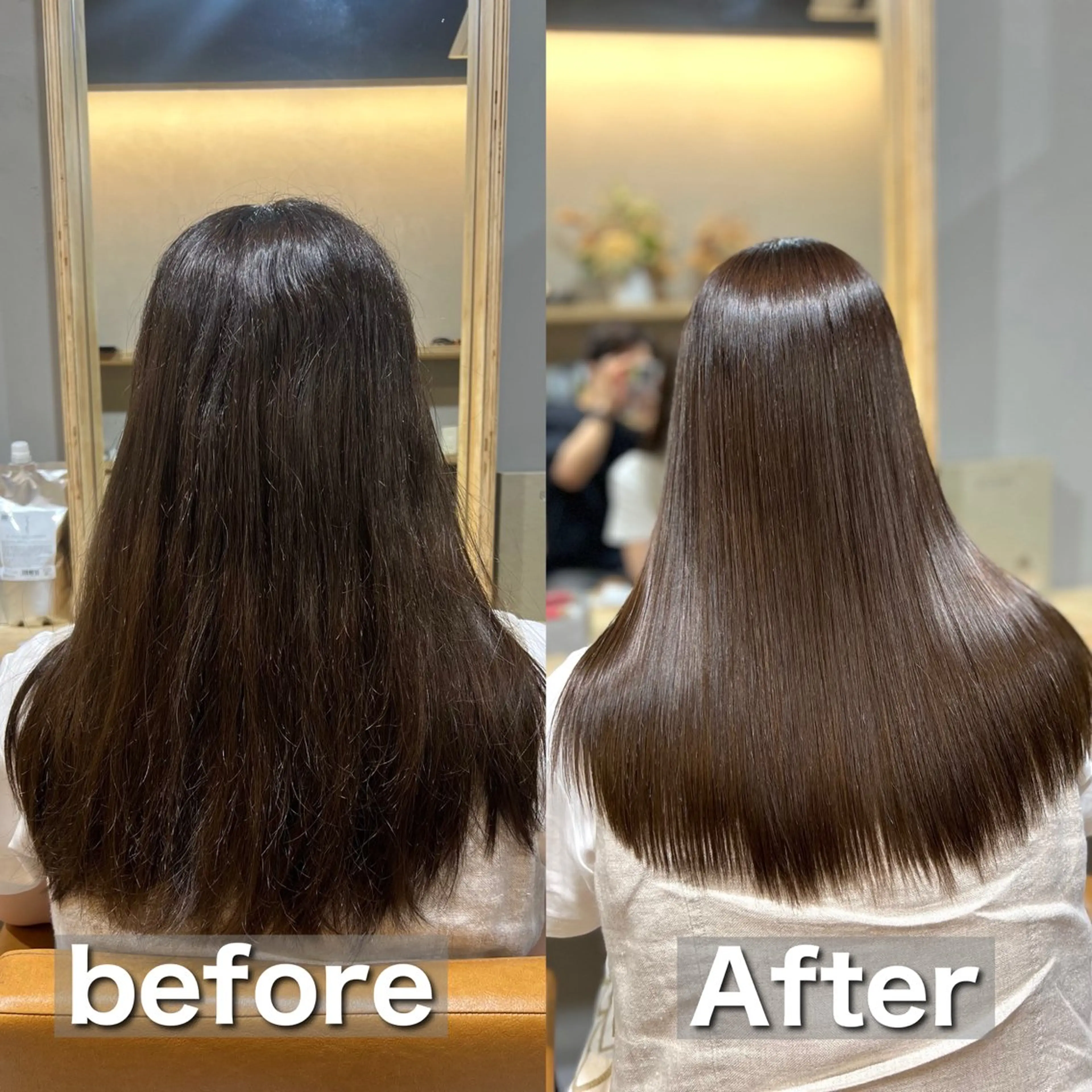 ロング くせ毛 髪質改善 縮毛矯正 酸性ストレート カット 縮毛矯正 トリートメント 神戸ボブ✂️ ioe三宮/田 伸佳のヘアスタイル