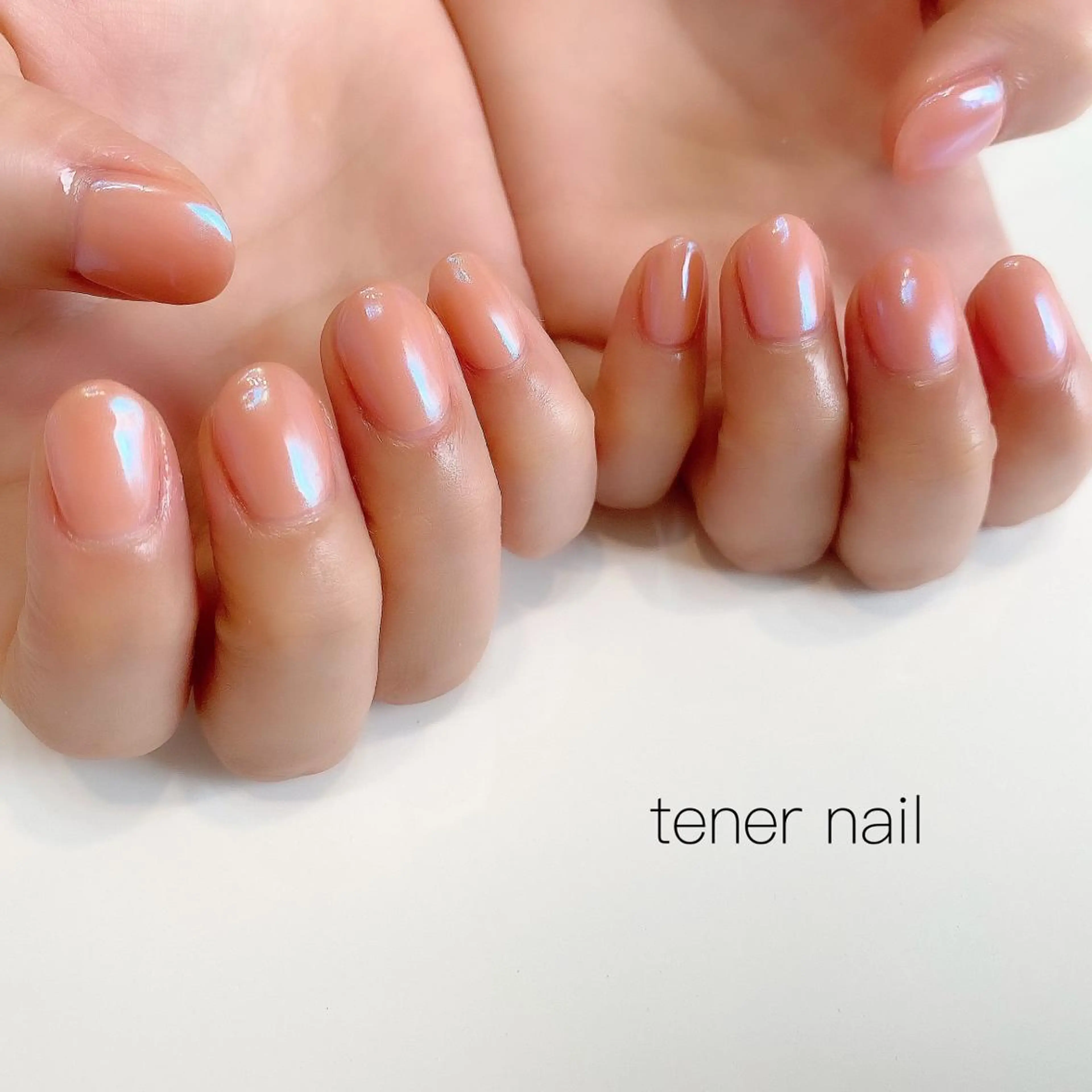 ネイル オーロラネイル ブルー ミラーネイル ピンク tener  nail  テネルネイル所属・テネルネイル tener nailのネイルデザイン