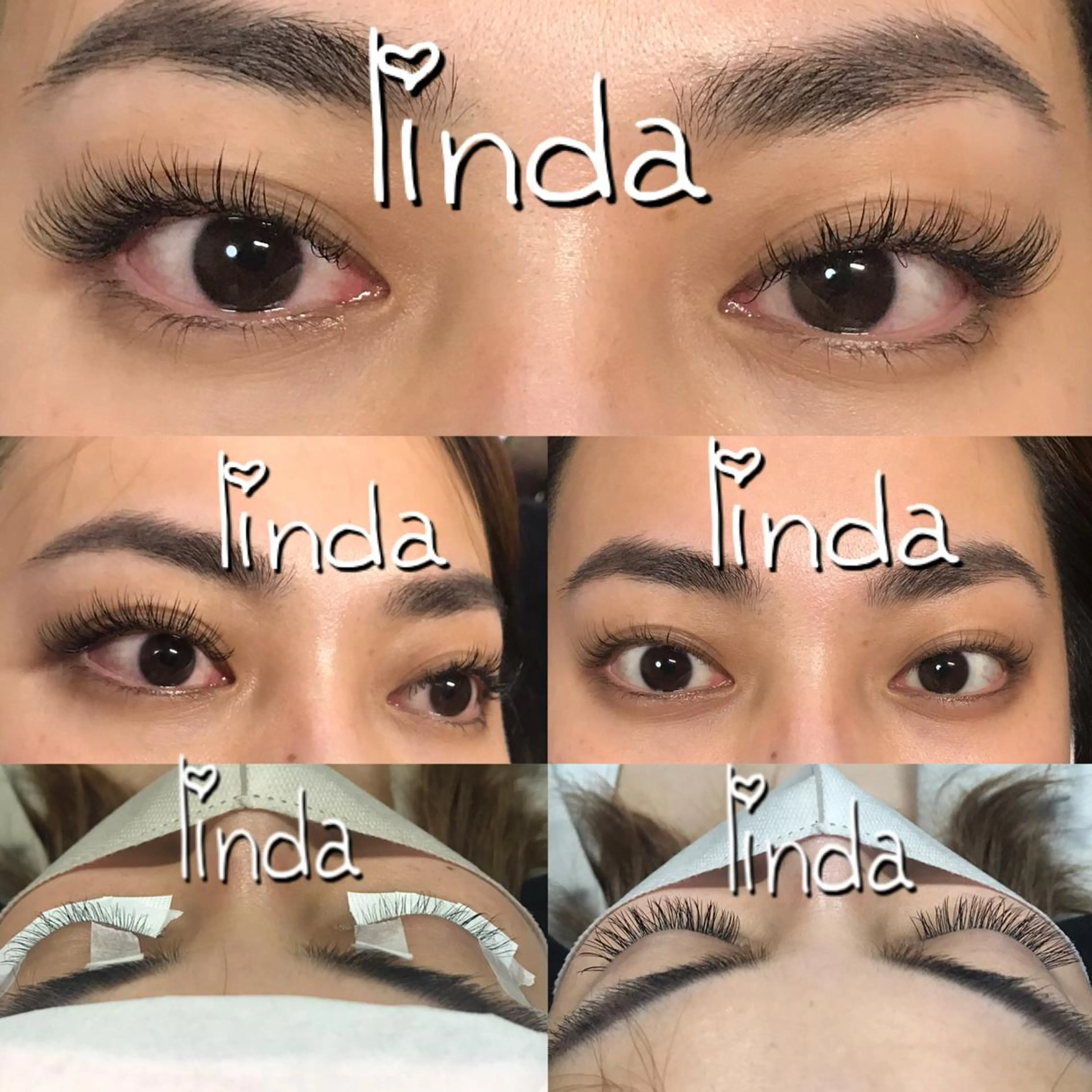 マツエク・マツパ 付け放題 フラットラッシュ まつげパーマ linda lashesのマツエク・マツパデザイン