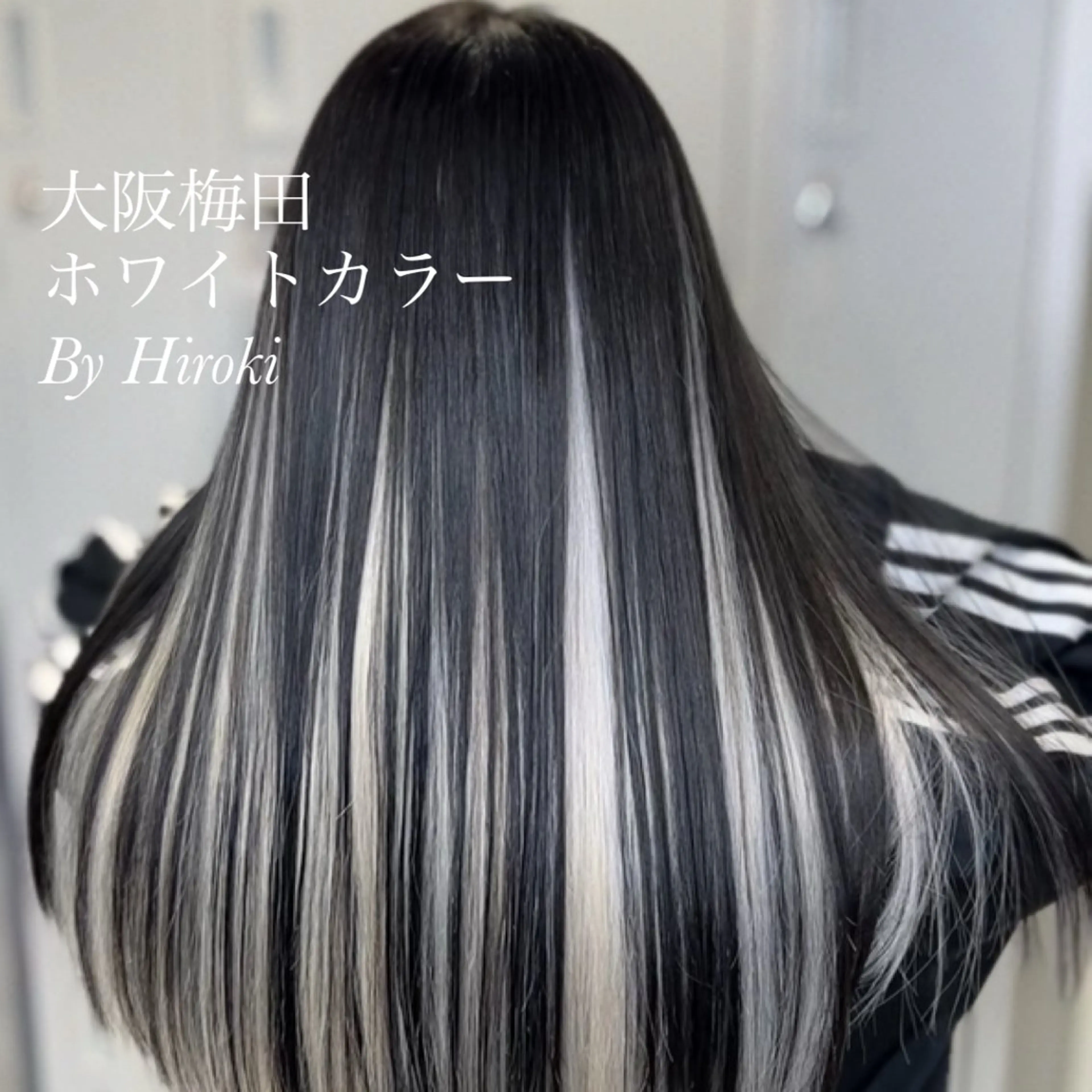 セミロング カラー mimiiy梅田 中崎町ハイトーンのヘアスタイル
