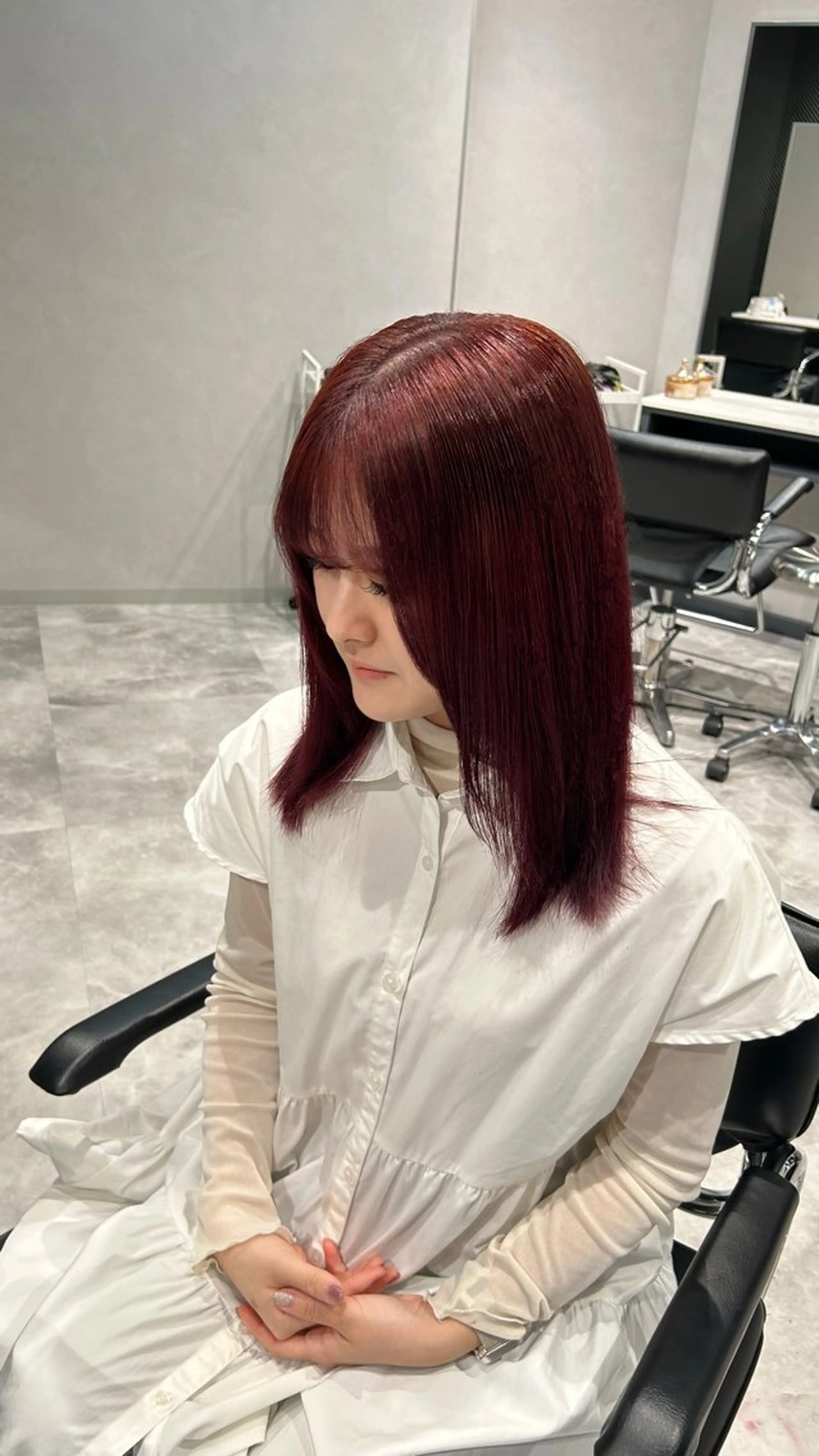 ミディアム カラー ヘアカラー 彩華 🎀 西梅田美容室のヘアスタイル