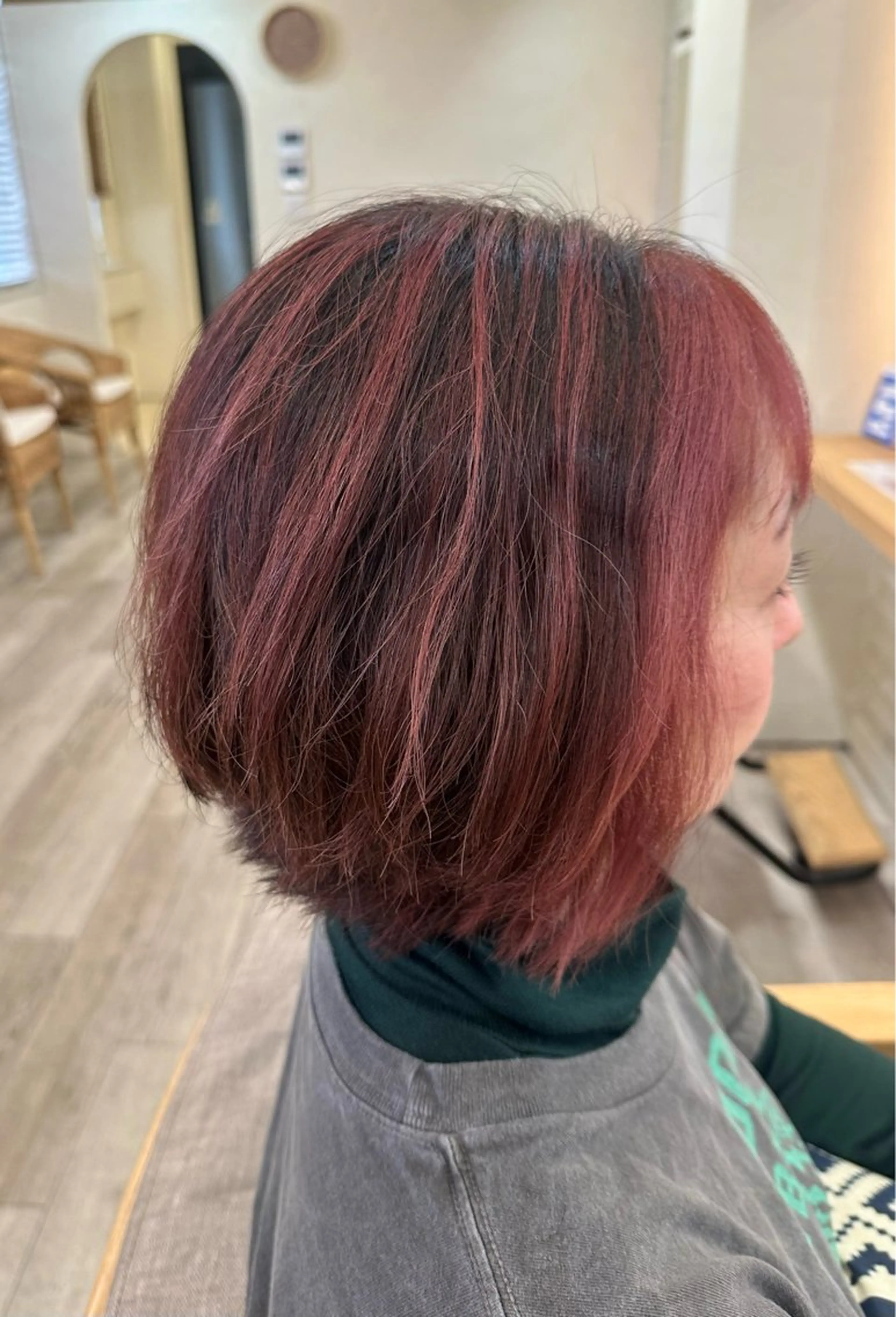 ショート カラー ミストバング  フェイスフレーミング ハイライトカラー ハイライト ヘアカラー ヘアセット SUNS by TRUNK所属・✄折橋 彩花🐶🍑のヘアスタイル